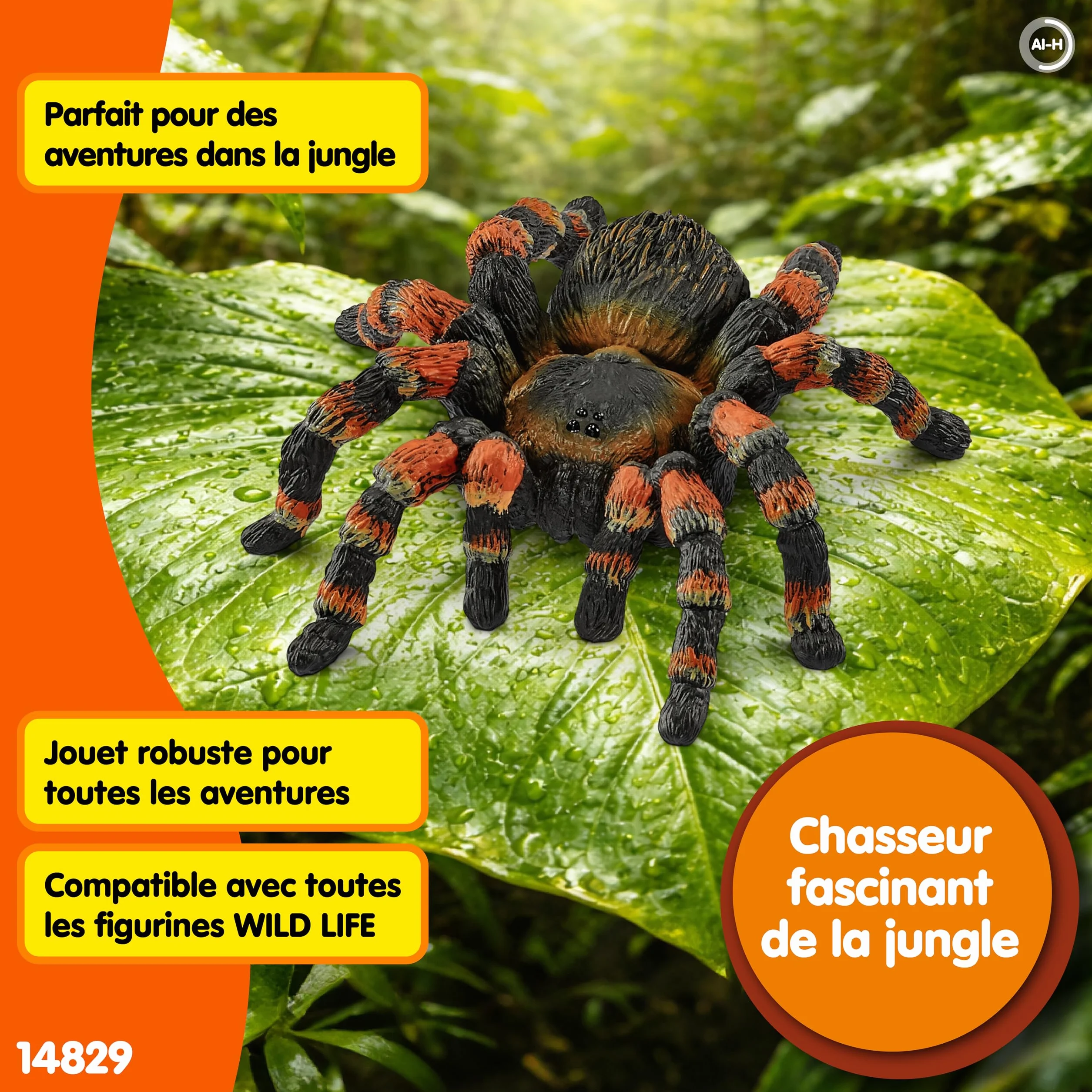 Schleich Wild Life Tarentule 14829 Figurine Animale 8 × 6 × 2 cm