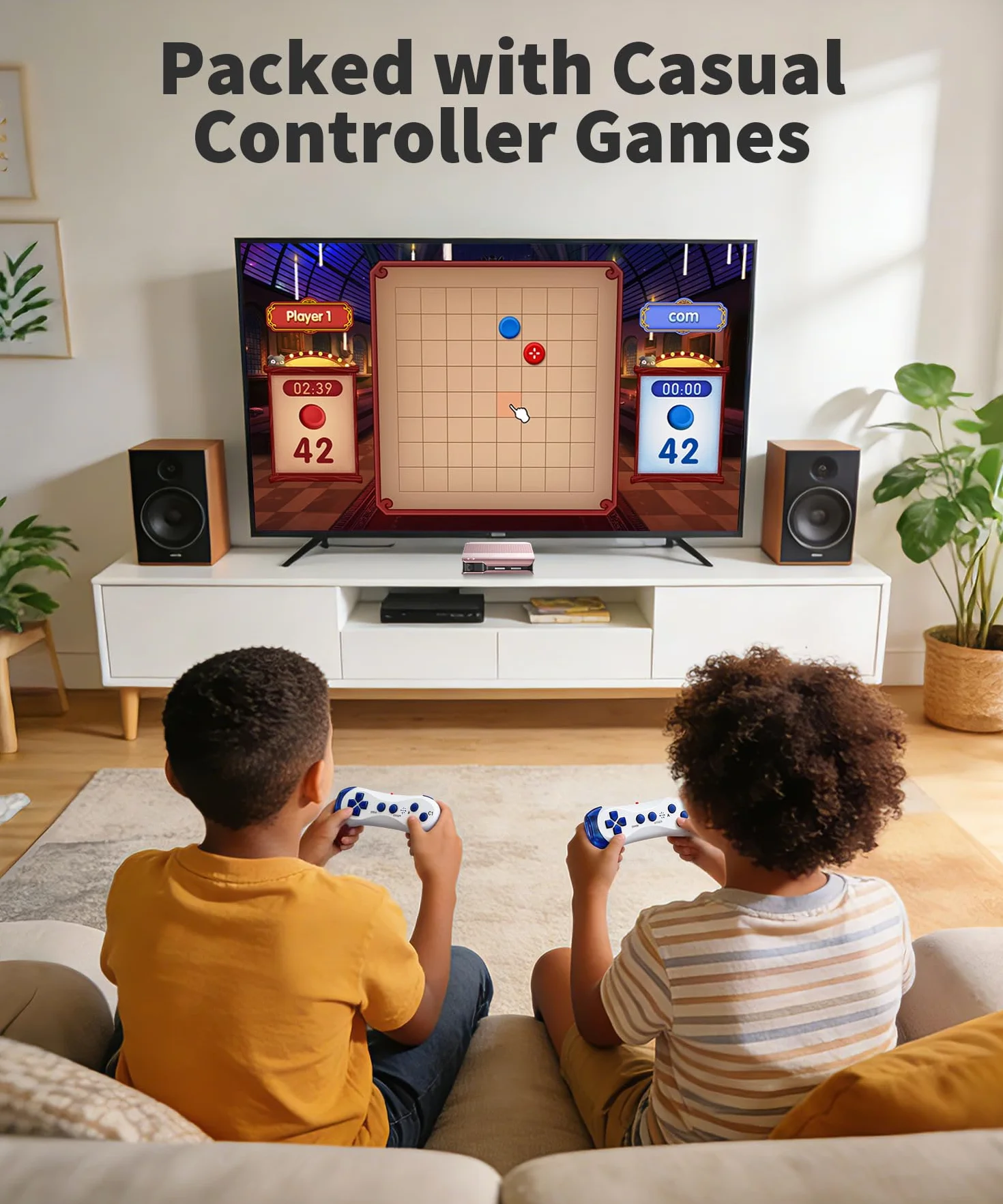 Console de Jeux pour Enfants avec Jeux de Mouvement Plug & Play pour TV, Activité Physique en Intérieur