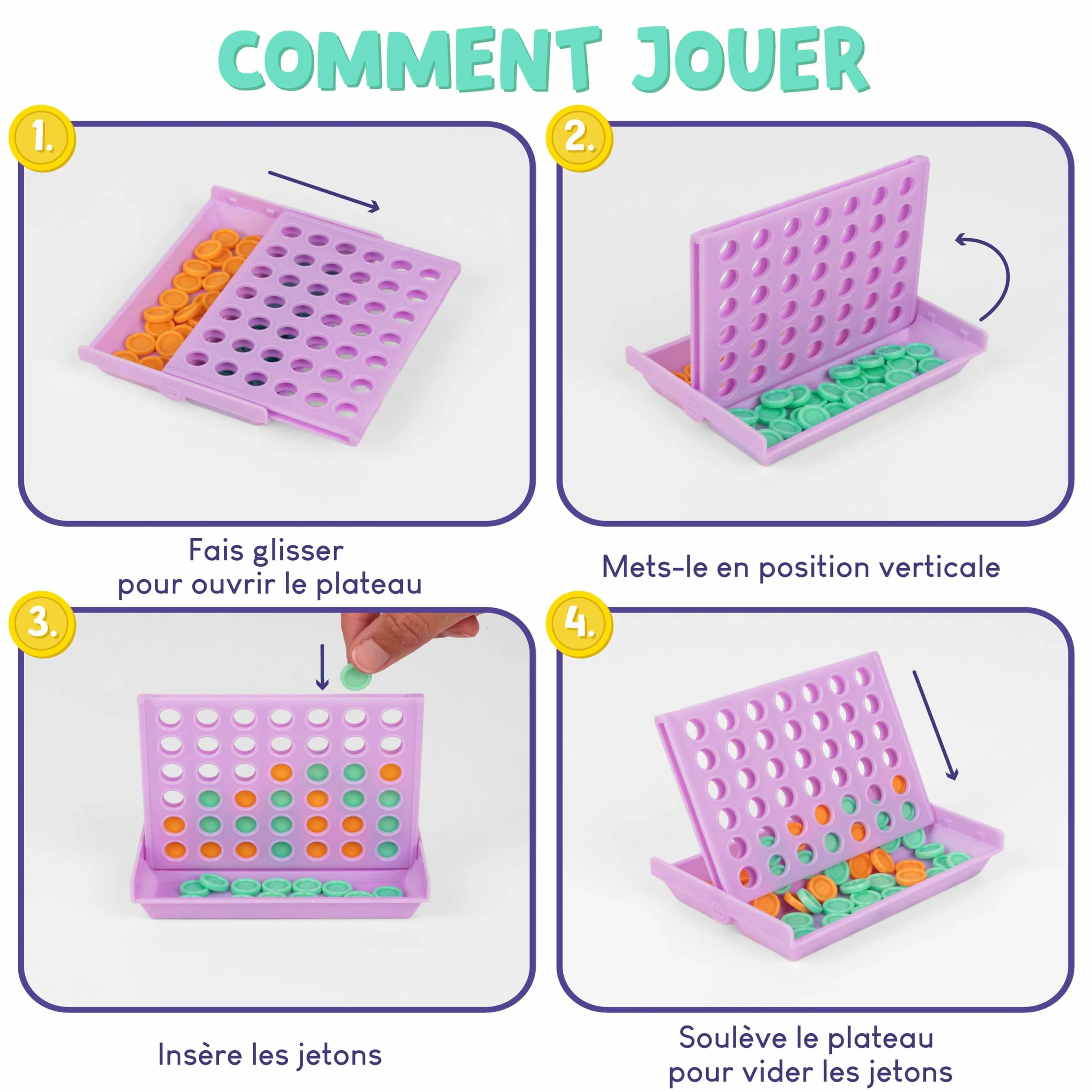 BONNYCO 4 en Ligne Pack 16 Mini Jeux de Société Voyage Enfants 3-12 Ans Cadeau Anniversaire