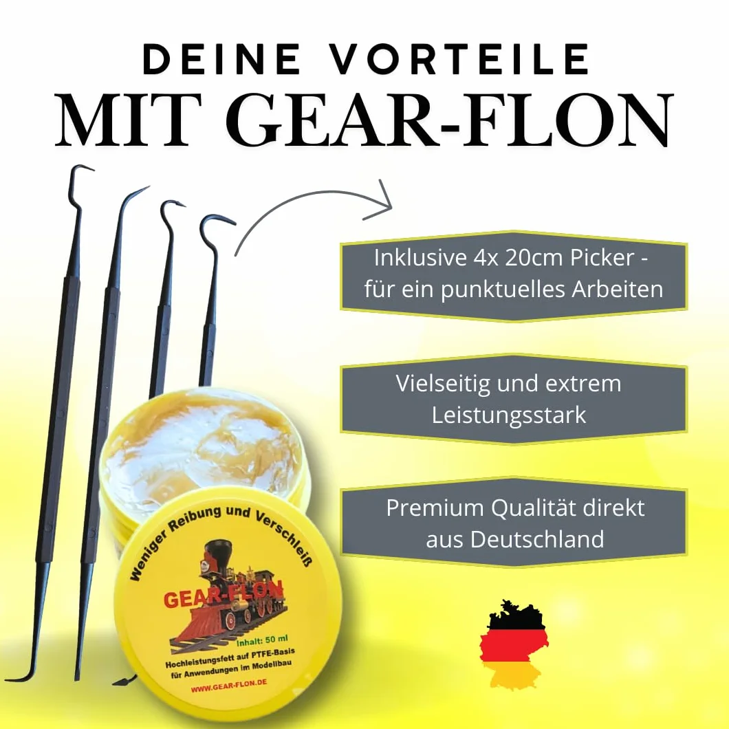 Graisse PTFE téflon haute performance pour modélisme ferroviaire locomotives transmissions 50 ml