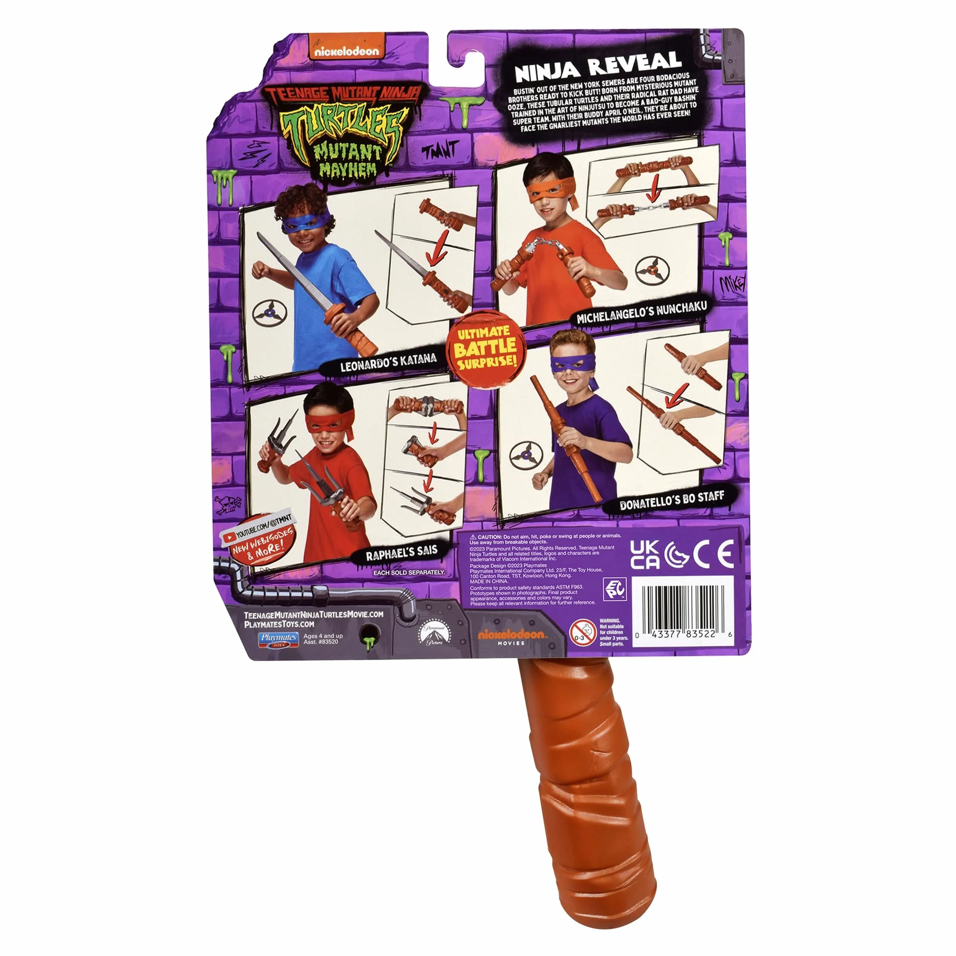 Giochi Preziosi Tortues Ninja Arme Michelangelo Jouet 4 ans TU8063