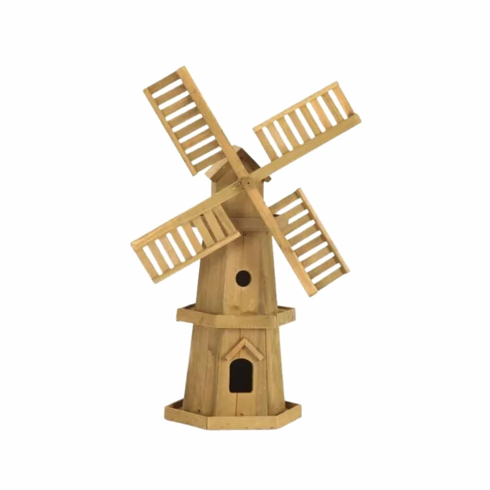 Garden Mile Grand moulin à vent rustique en bois traditionnel autonome 62,5 x 71,1 x 139,7 cm