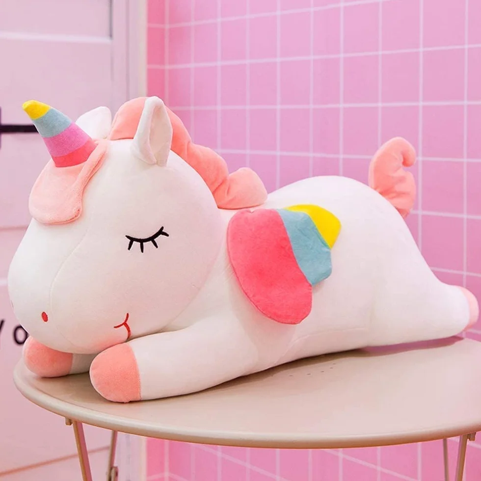 Licorne en Peluche Mignonne Douce avec Ailes Arc-en-Ciel 30CM SNOWOLF Jouet Kawaii pour Enfants