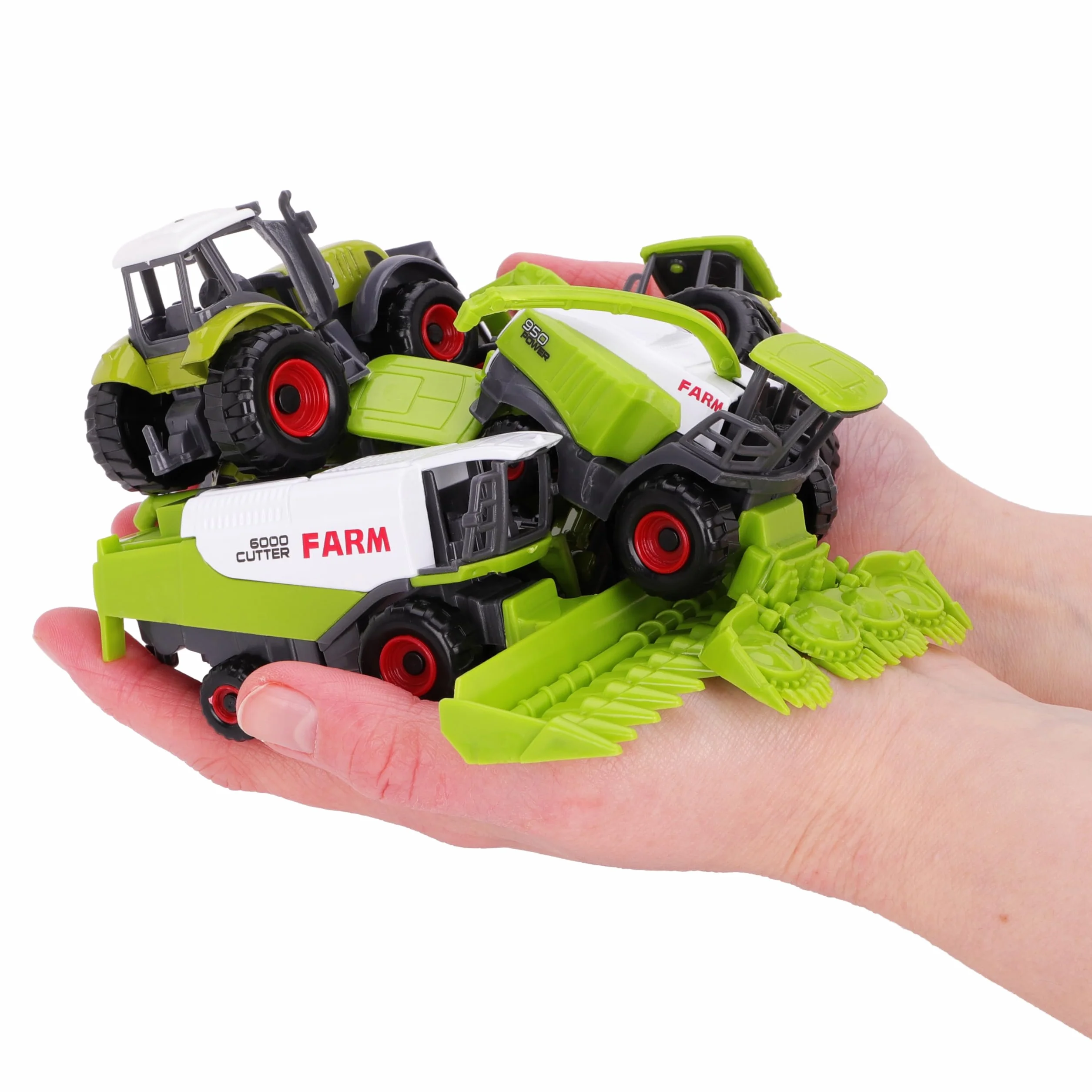 Toyland Ensemble de 5 Jouets pour Machines agricoles en métal moulé Vert 4,5 cm