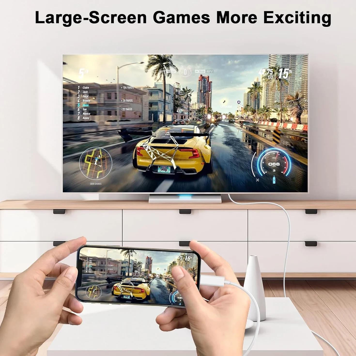 Apple MFi certifié Adaptateur câble Lightning à HDMI 1080P pour iPhone 14 13 12 11 Pro Max XR X 8 HDTV