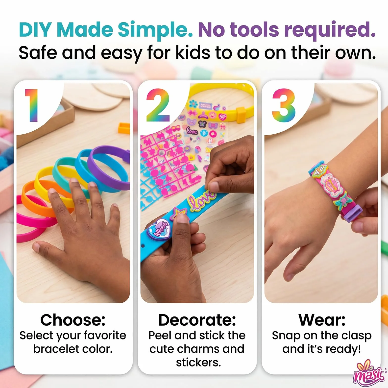 Coffret Loisirs Créatifs Fabrique Tes Propres Bracelets Pailletés Jeu Créatif pour Fille 6-9 Ans