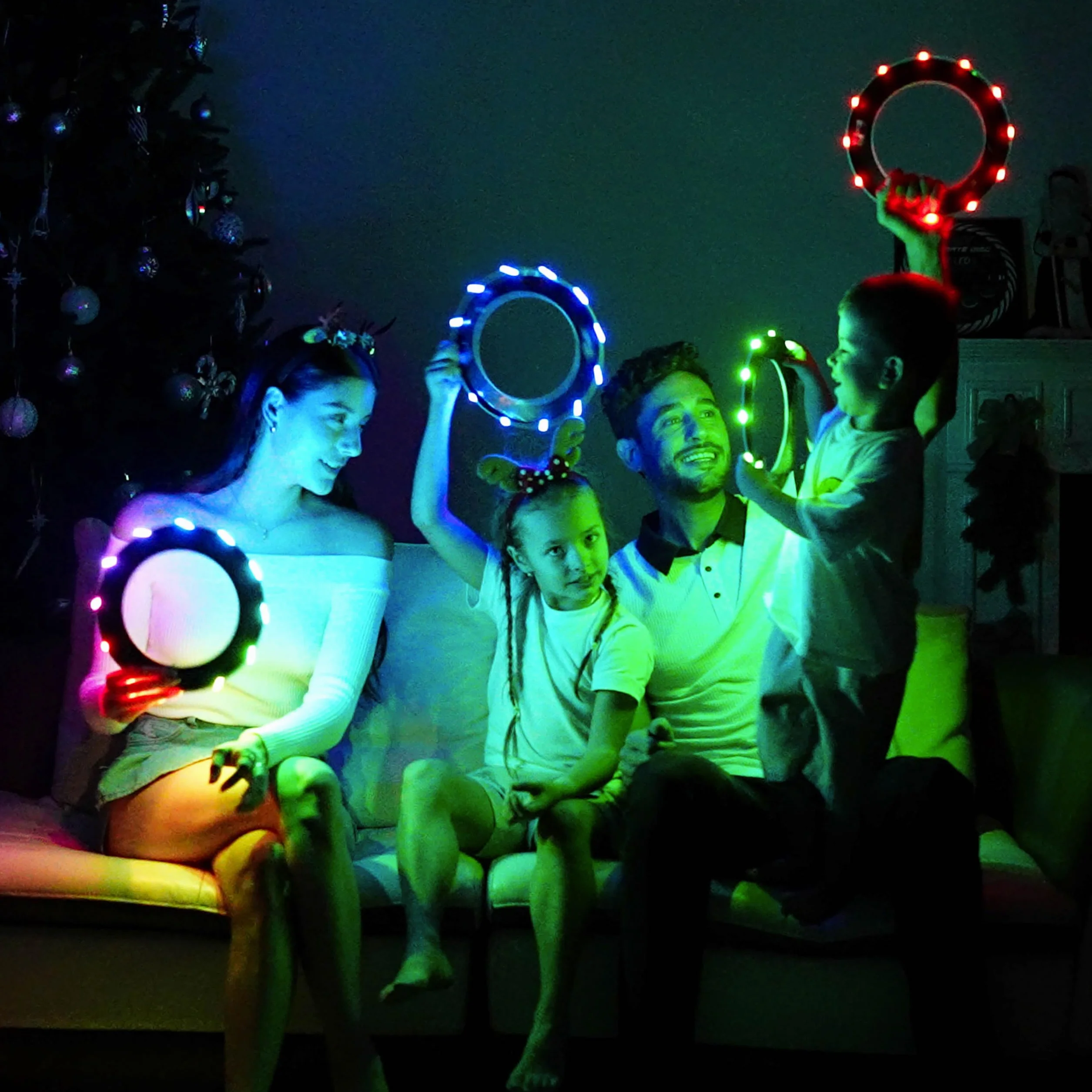 TOSY Anneau Volant 12 LED Lumineux Mode Perdu Automatique étanche Frisbee Cadeau Camping Enfant
