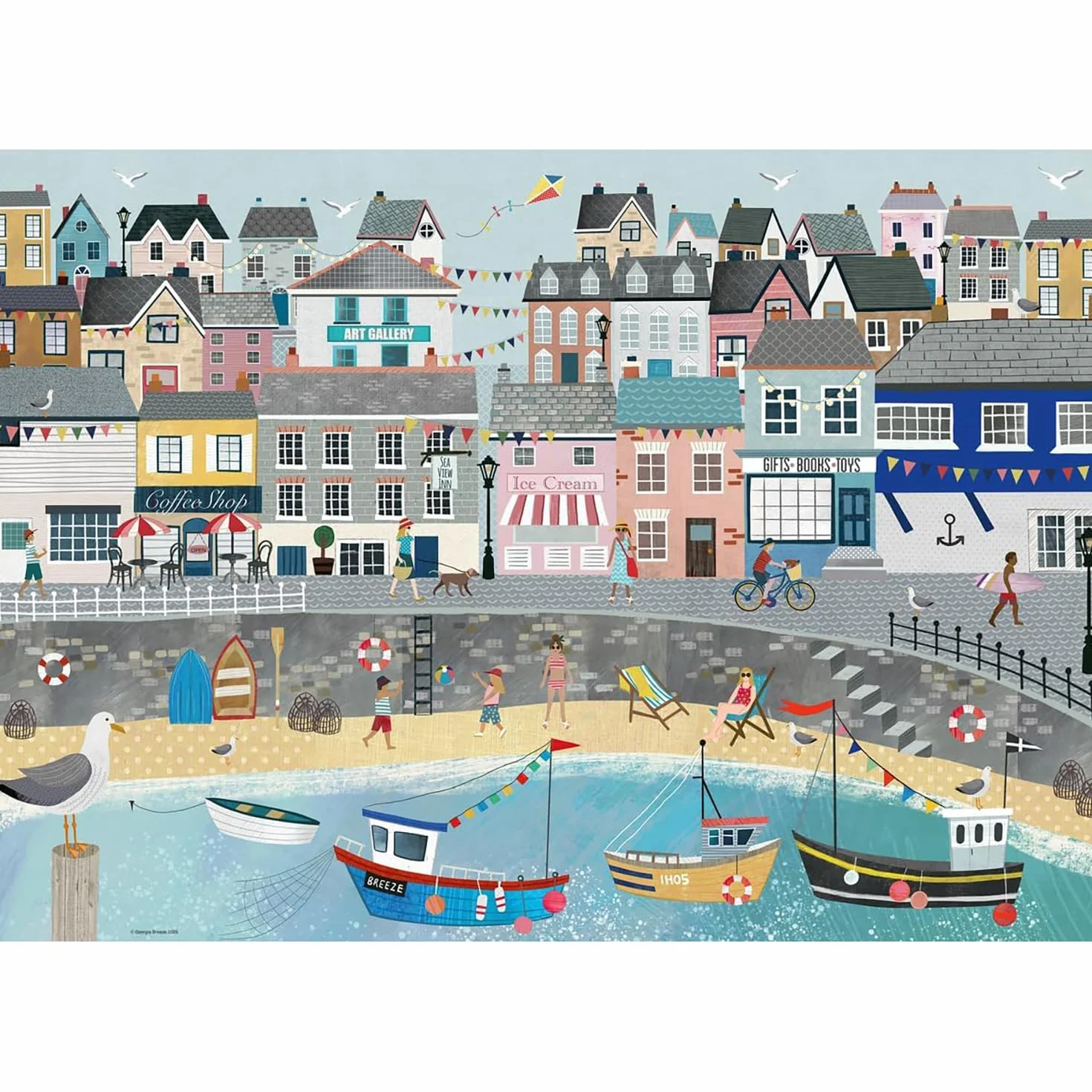 Ravensburger Puzzle 1000 pièces Port côtier pour Adultes Enfants 12 Ans+