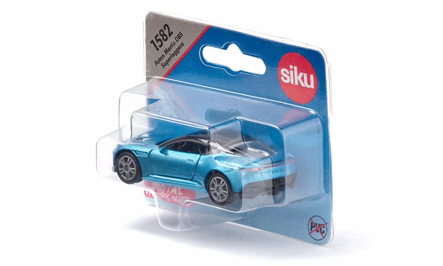 Siku 1582 Aston Martin DBS Superleggera Voiture jouet métal bleu portes ouvrables
