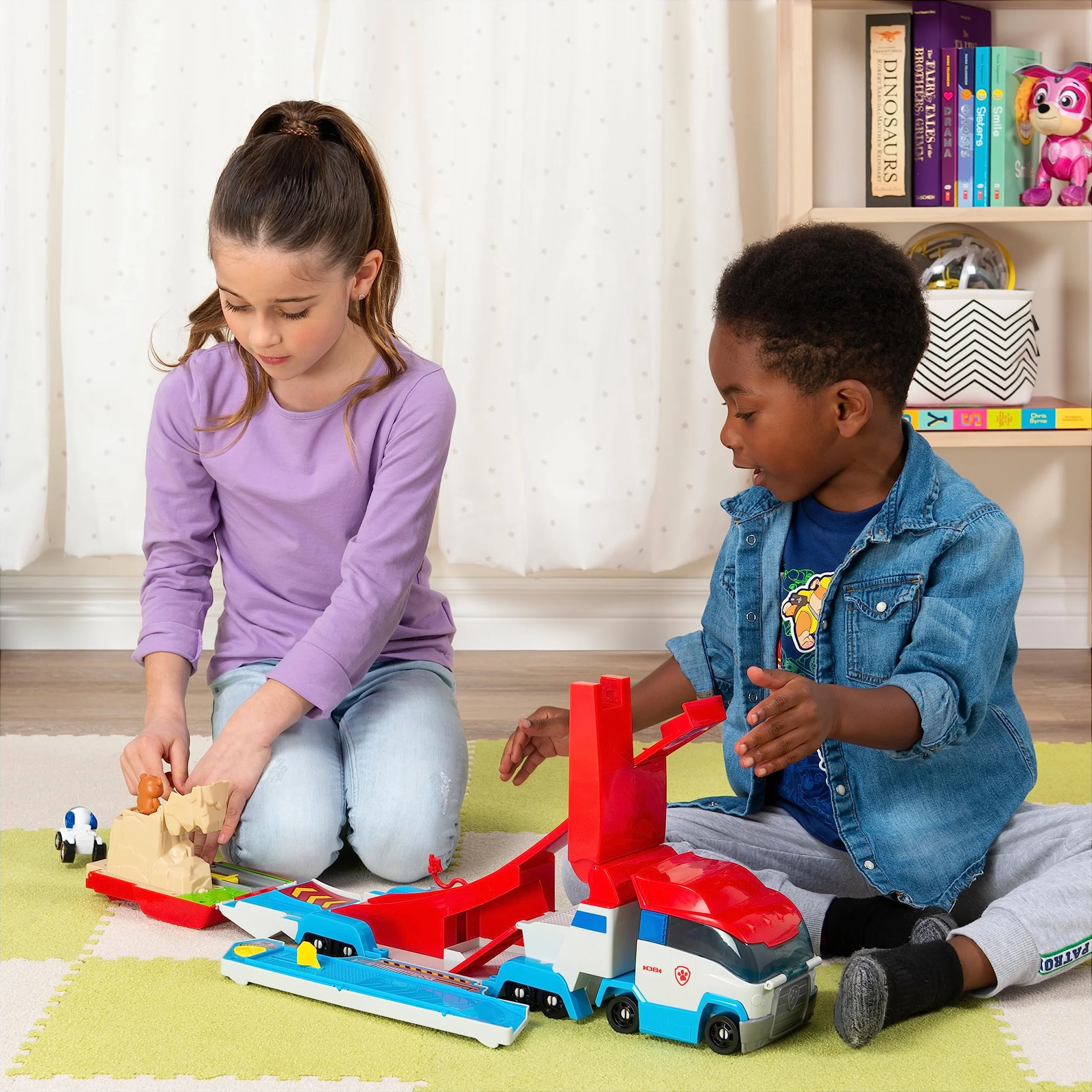 Paw Patrol Pat Patrouille Camion Patrouilleur 2 en 1 True Metal Véhicule Circuit Voiture Accessoires Jouet Enfant 3 Ans+