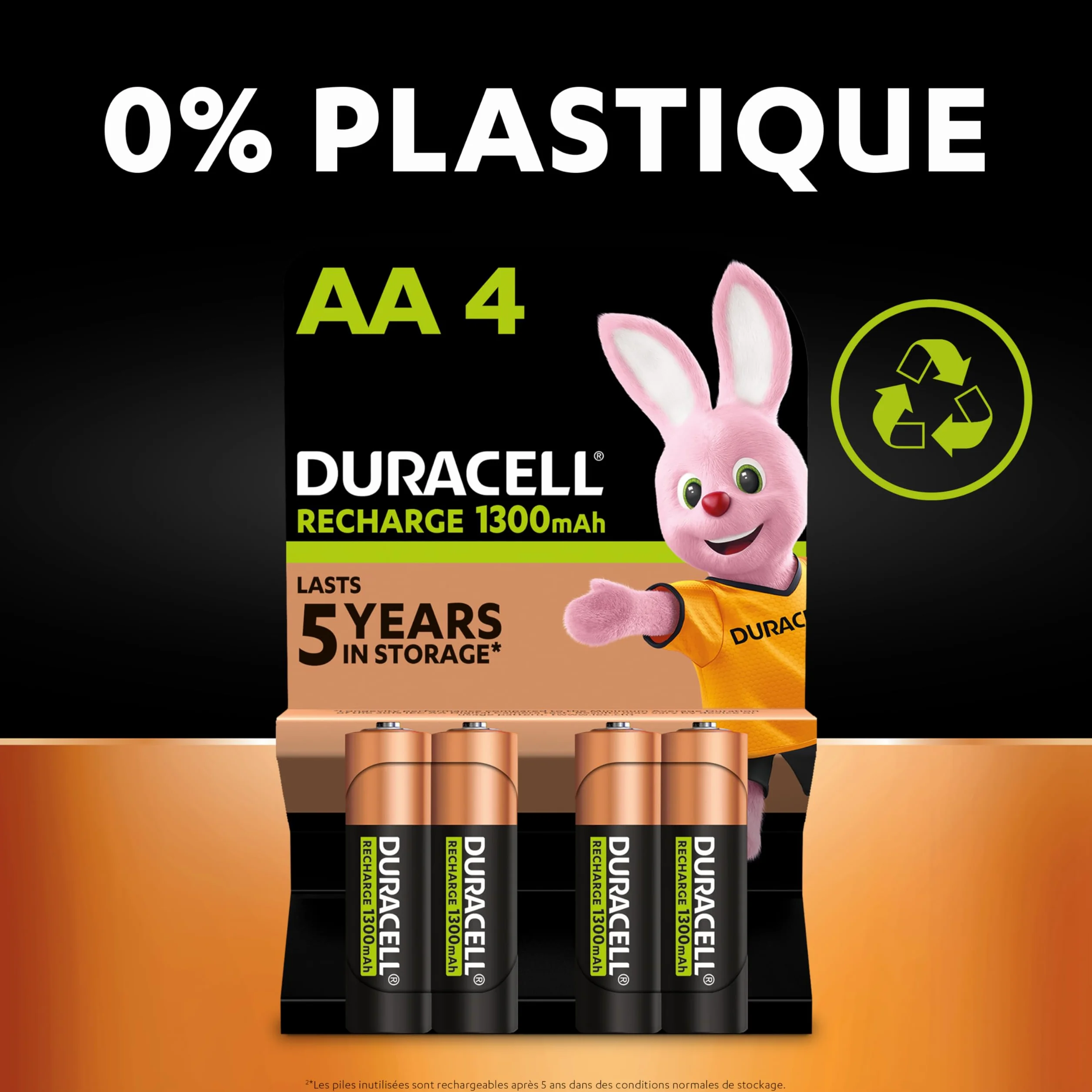 Duracell Piles AA Rechargeables 2500 mAh NiMH Lot de 8