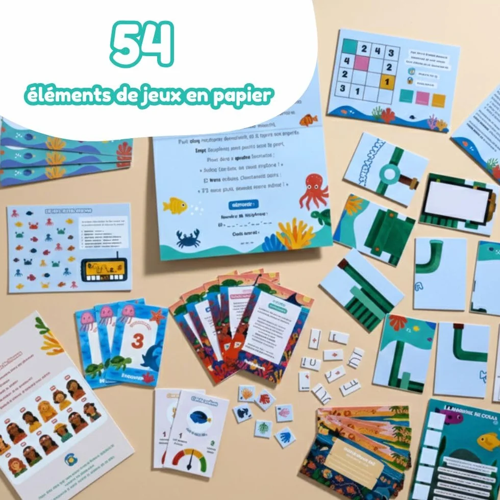 Les Aventuriers de l'Océan Kit Escape Game Enquête 9-11 Ans Jeu Éducatif Audio Physique 90 Min