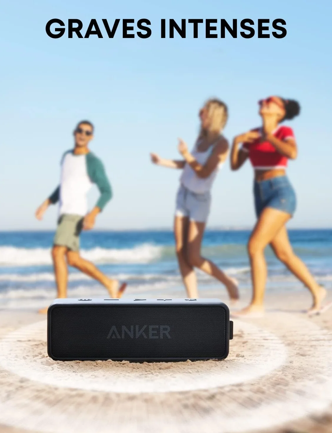 Soundcore Anker 2 Enceinte Bluetooth IPX7 24H Autonomie 20m Portée