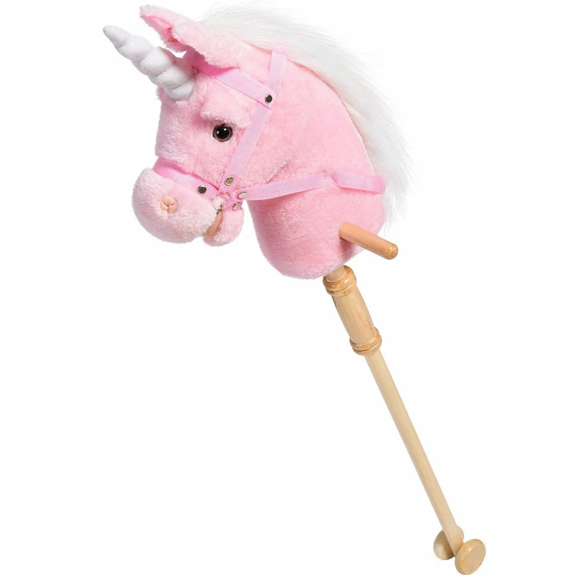 Cheval Hobby Rose avec Peluche Licorne et Poignées pour Enfants 3 Ans+