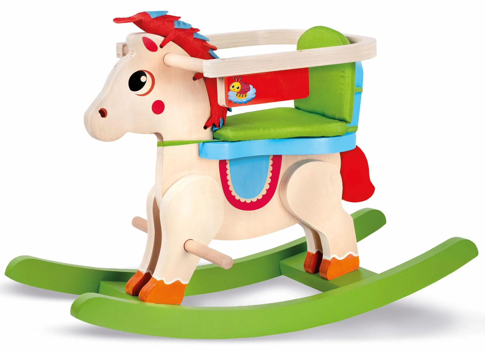 Lisciani Montessori Bois Cheval à Bascule en Bois Électronique Parlant pour Enfants 1-3 Ans