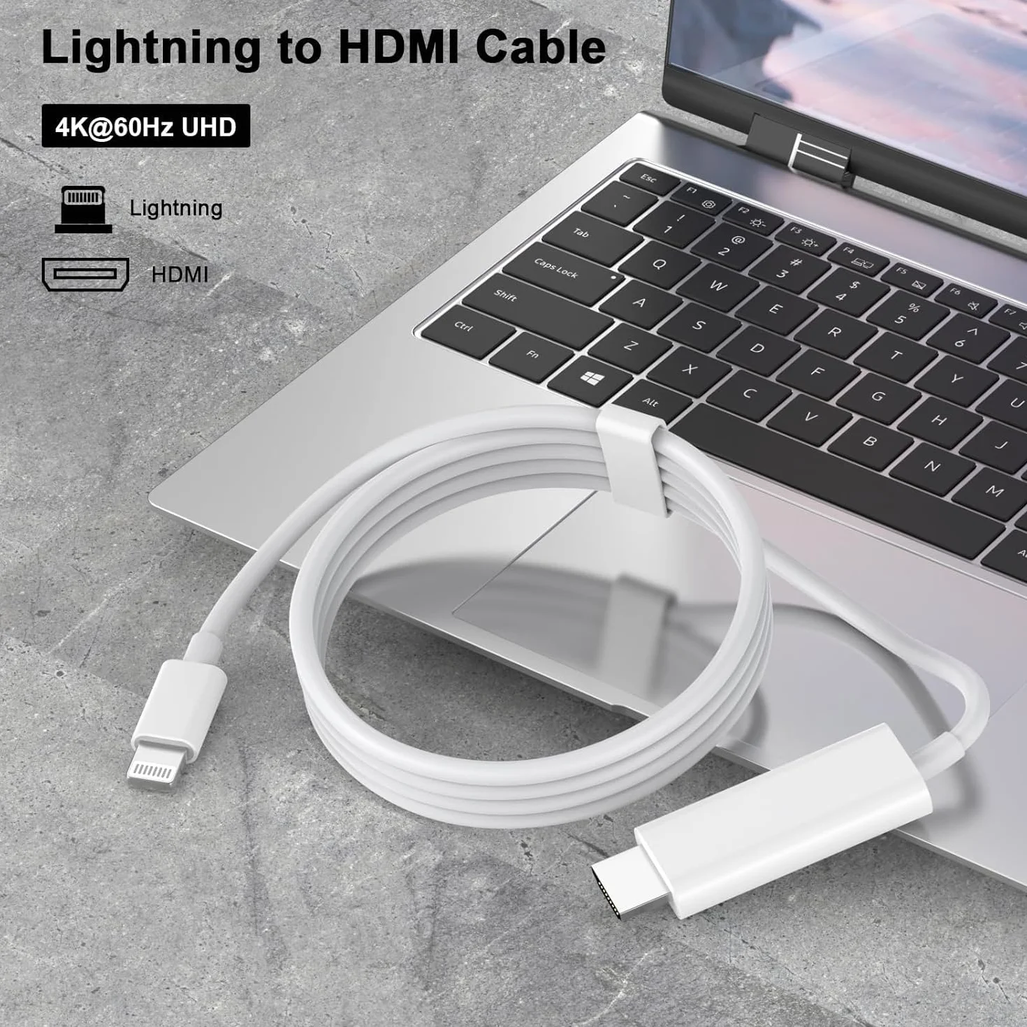 Apple MFi certifié Adaptateur câble Lightning à HDMI 1080P pour iPhone 14 13 12 11 Pro Max XR X 8 HDTV