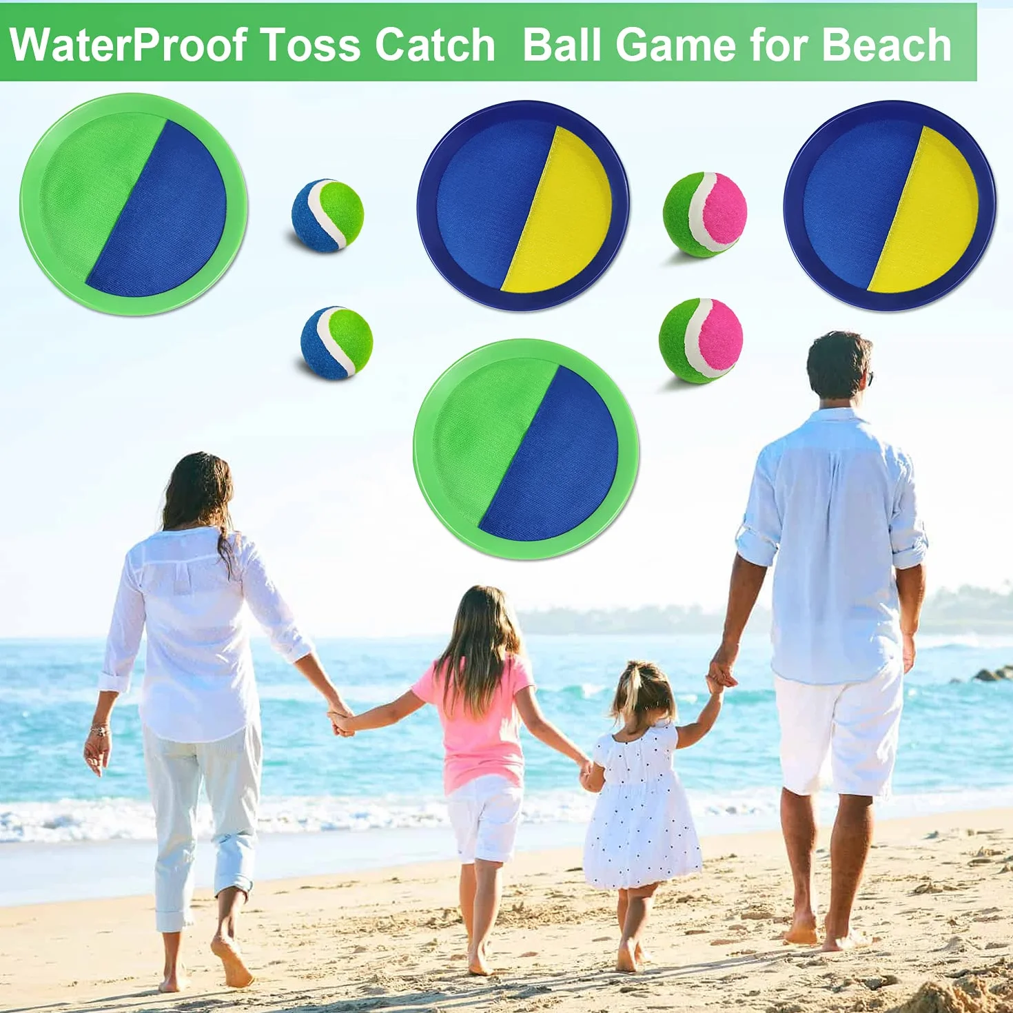 Raquette Scratch Jeux Plage Jardin Piscine Exterieur pour Enfant Adulte