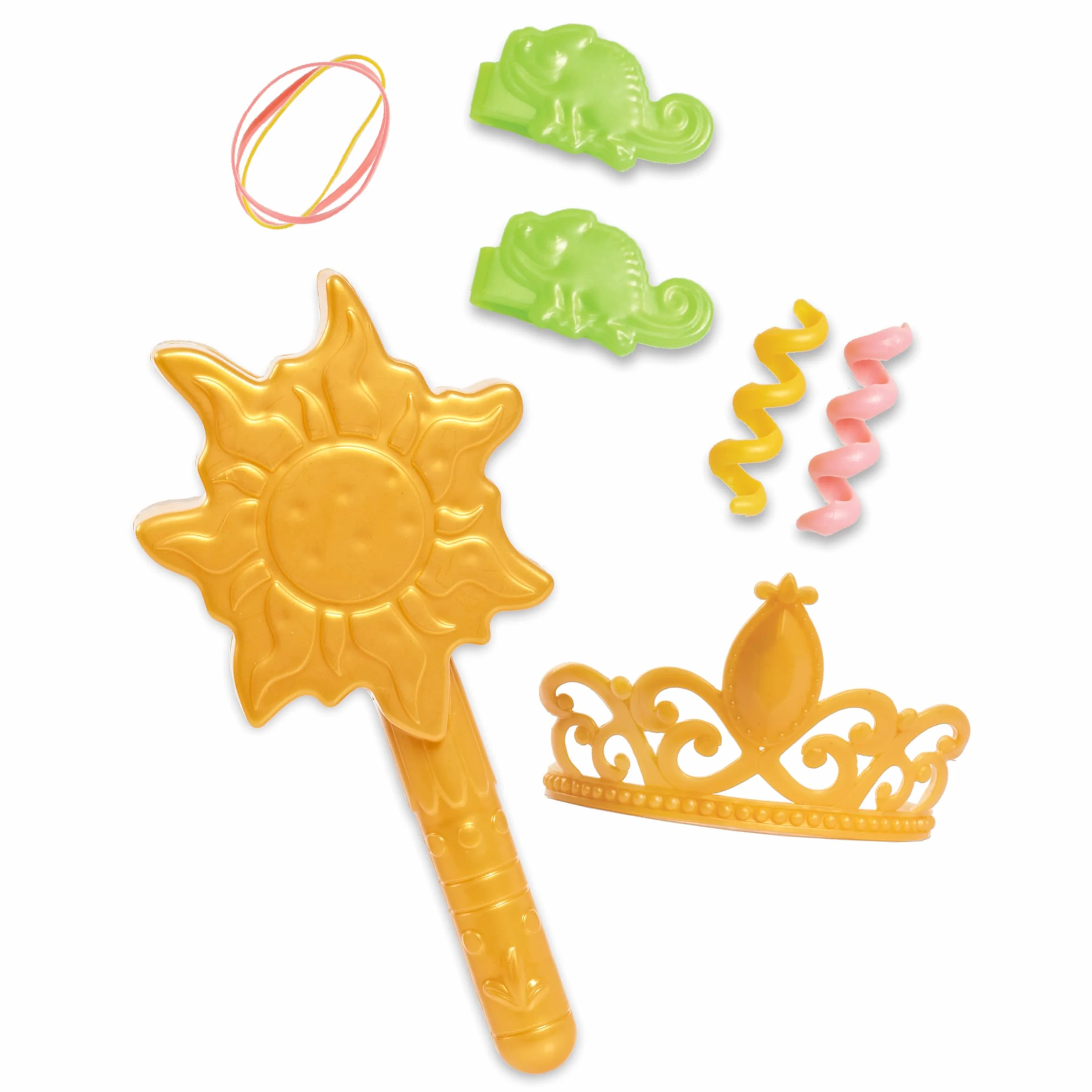 Tête à coiffer Raiponce Princesses Disney, Chevelure Blonde, Coffret de 10 Accessoires, Jouets pour Enfants de 3 Ans et Plus