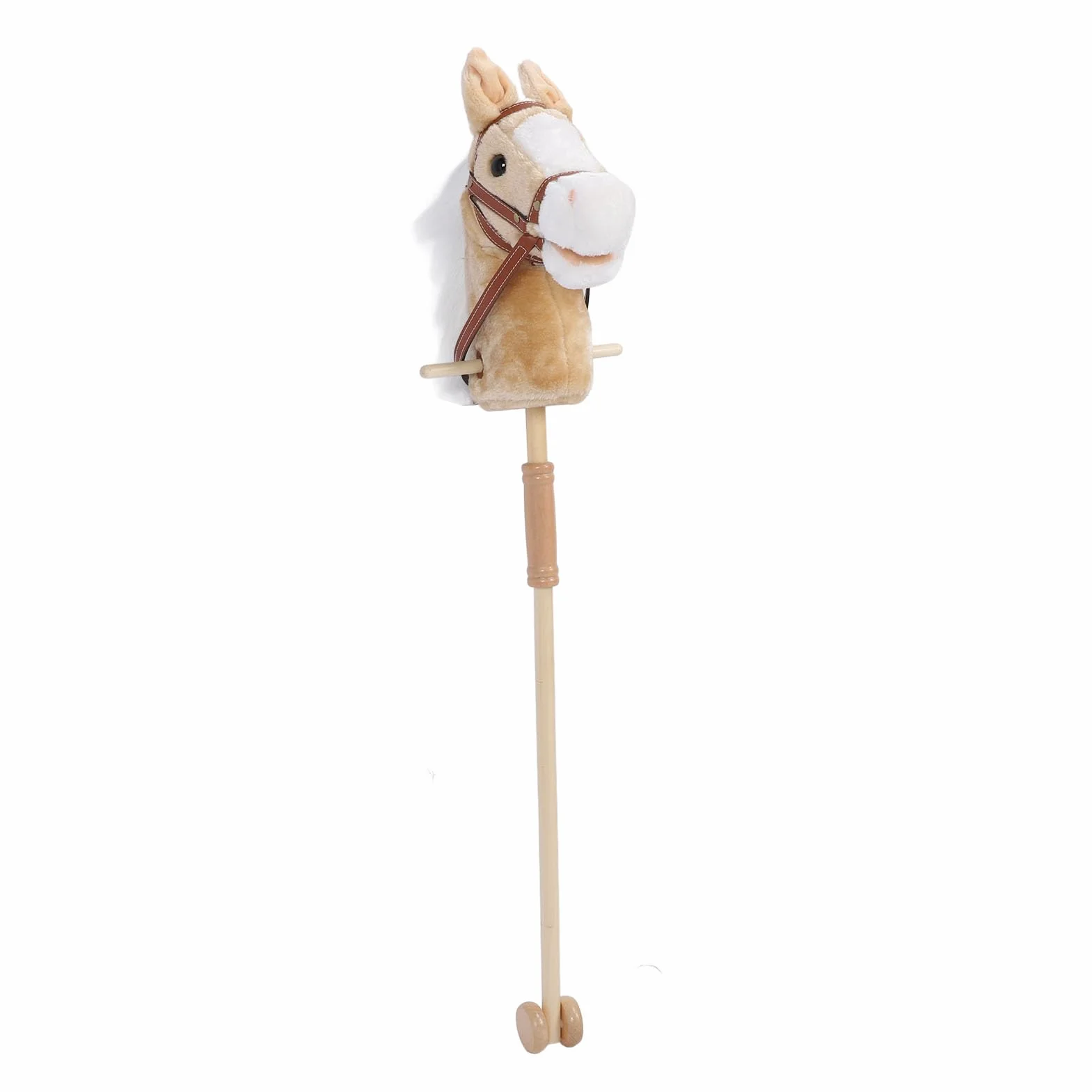 Naroote Jouet Bâton Cheval Tête Extérieure Doux (Jaune)