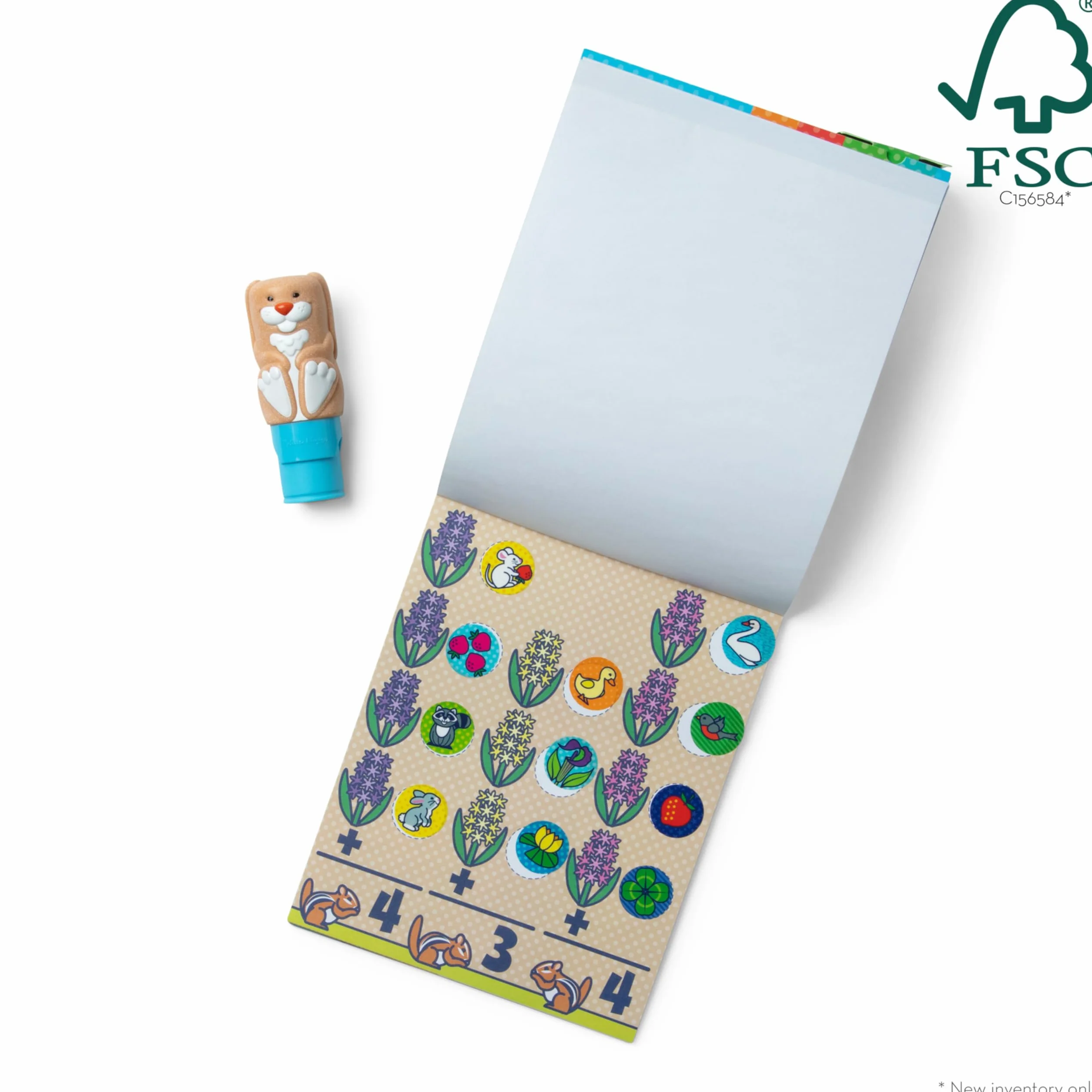 Melissa & Doug Sticker Wow Tamponneuse Lapin Bloc Activités 300 Autocollants Livre Activités Stickers Enfant 3 Ans+