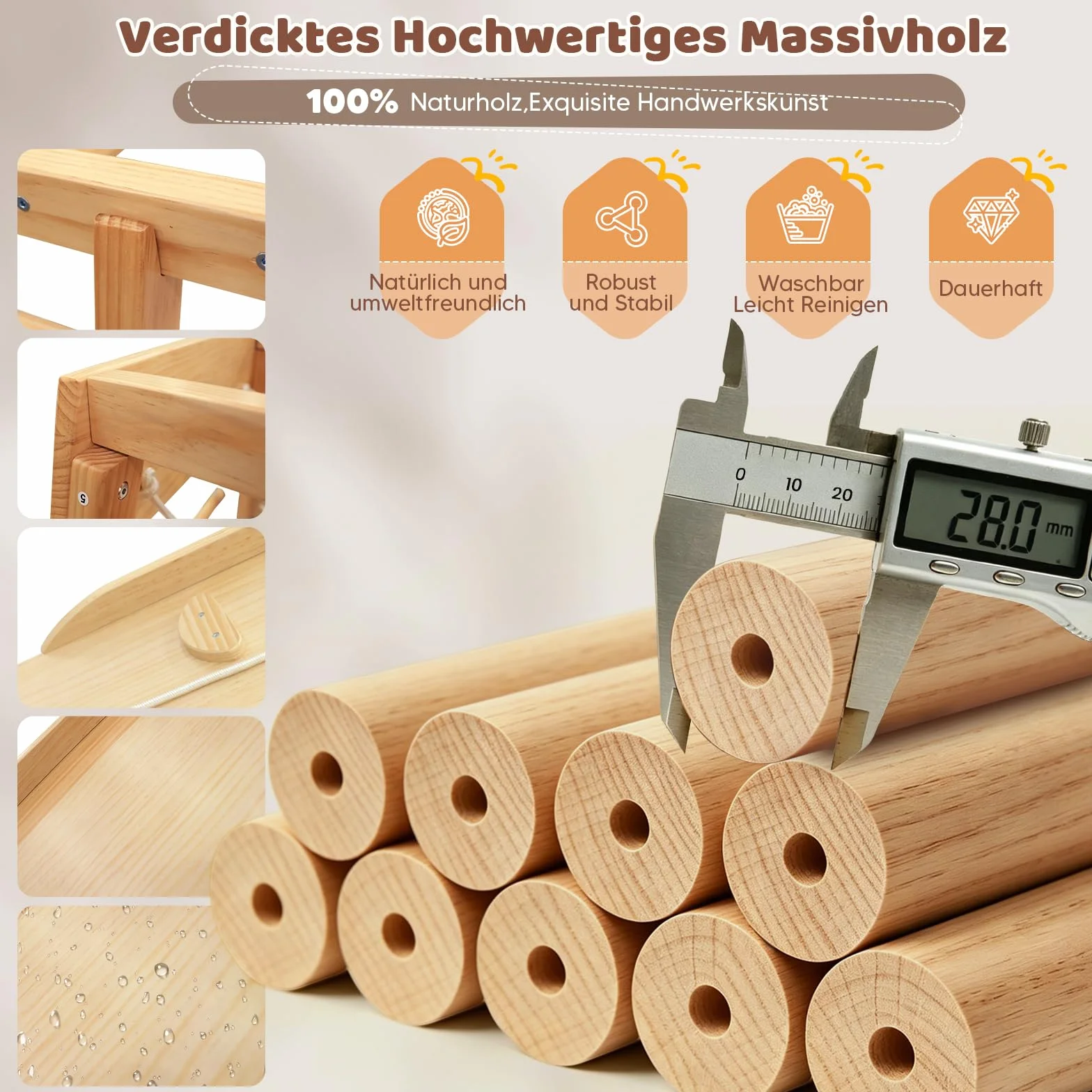 Maxi Cadre d'Escalade Pliable 10 en 1 Montessori en Bois avec Balançoire et Toboggan