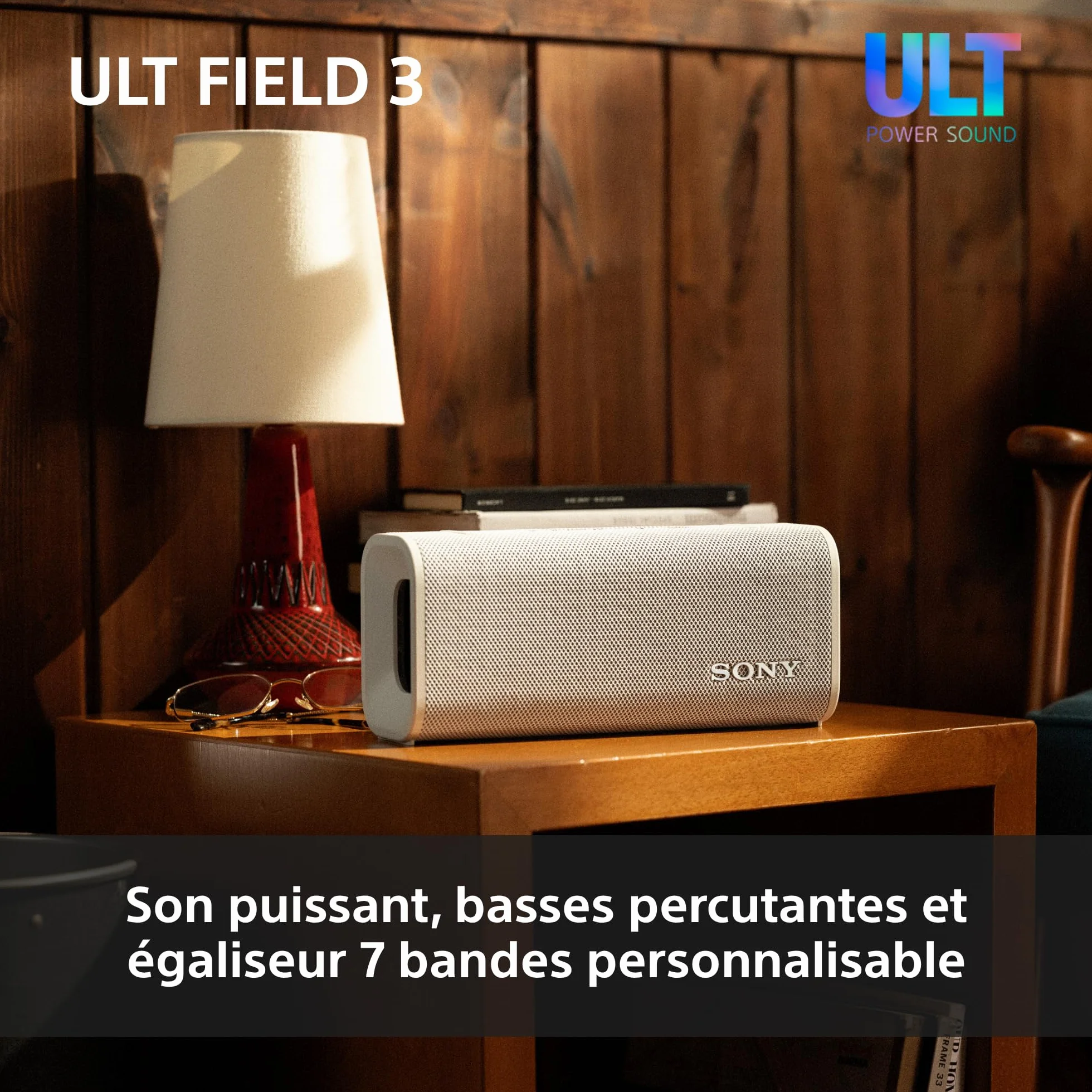 Sony ULT Field 3 Enceinte Bluetooth Portable ULT Power Sound 24 Heures IP67 étanche Noir