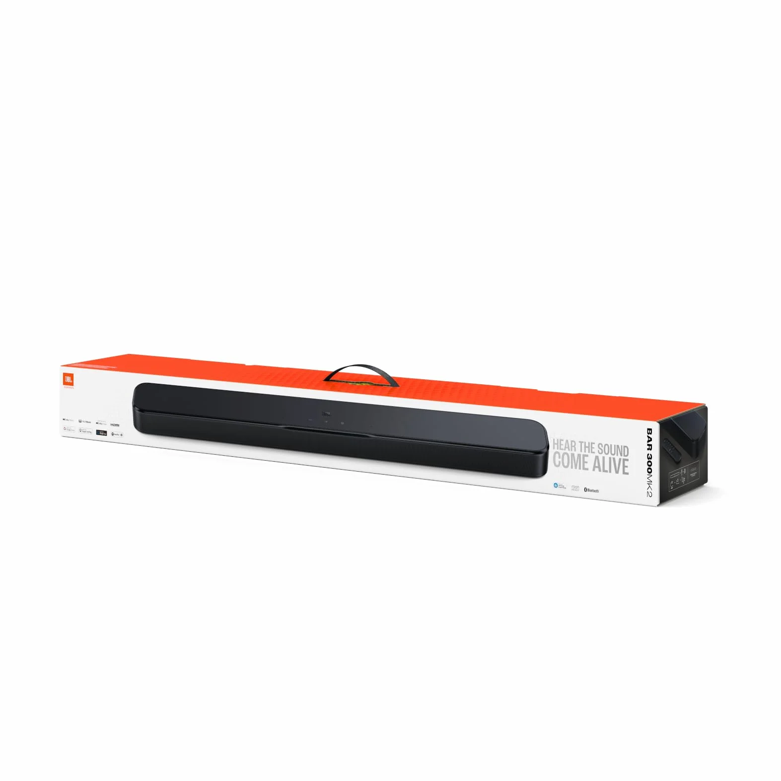JBL Bar 300 MK2 Soundbar Bluetooth 5.0 canaux Dolby Atmos HDMI eARC Wi-Fi 4K PureVoice 2.0 MultiBeam 3.0 Noir