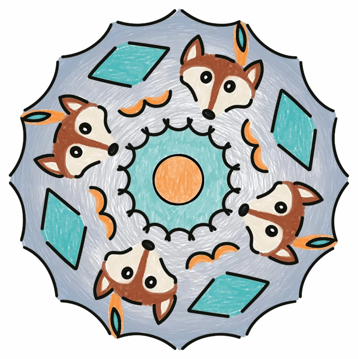 Ravensburger Mandala Designer Dessin Loisir créatif Pochoirs Crayons de Couleur Inclus Boho Style Enfant Dès 6 Ans Version française