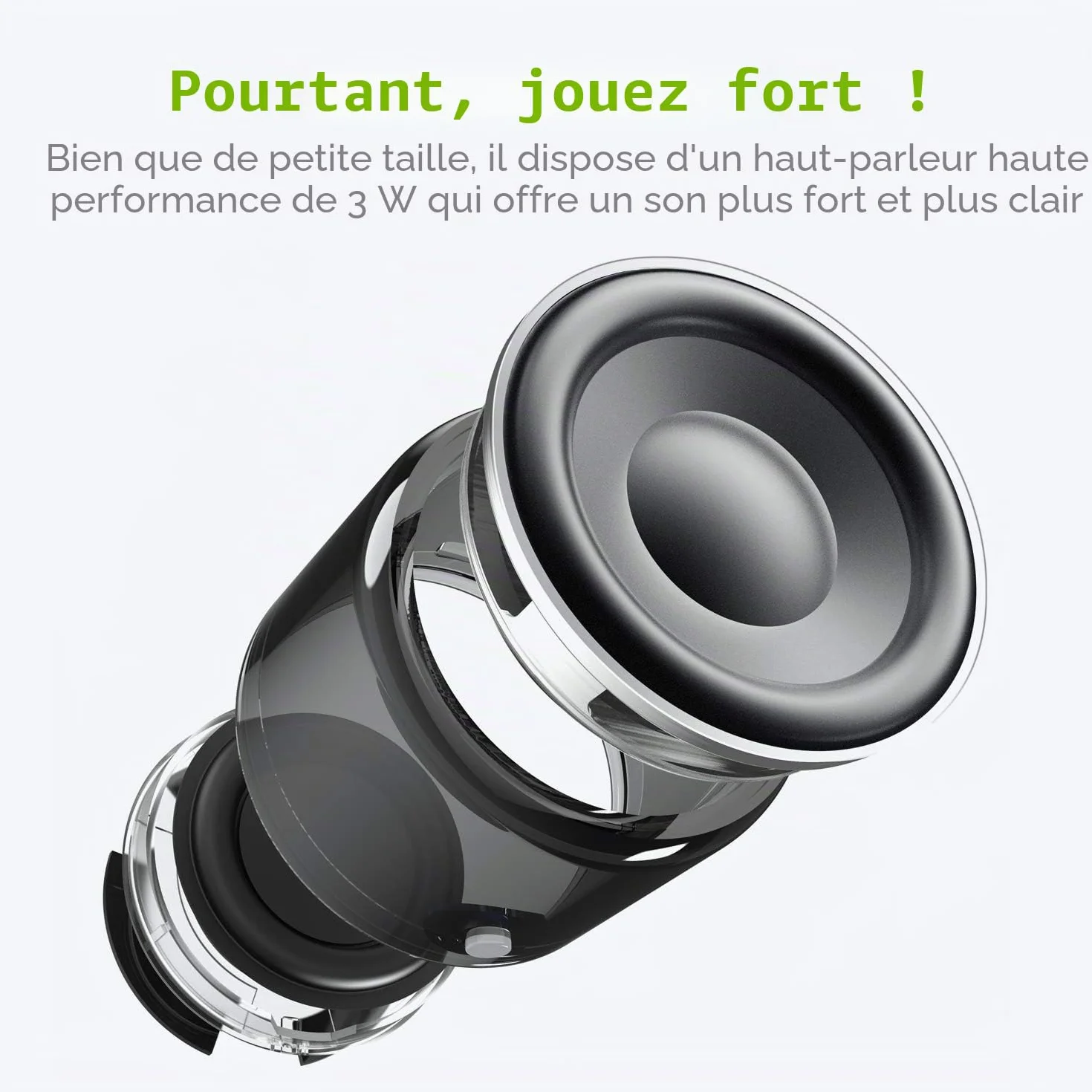 Ewa A106 Pro Mini Enceinte Bluetooth Portable Actif IP67 12hrs Autonomie Noir