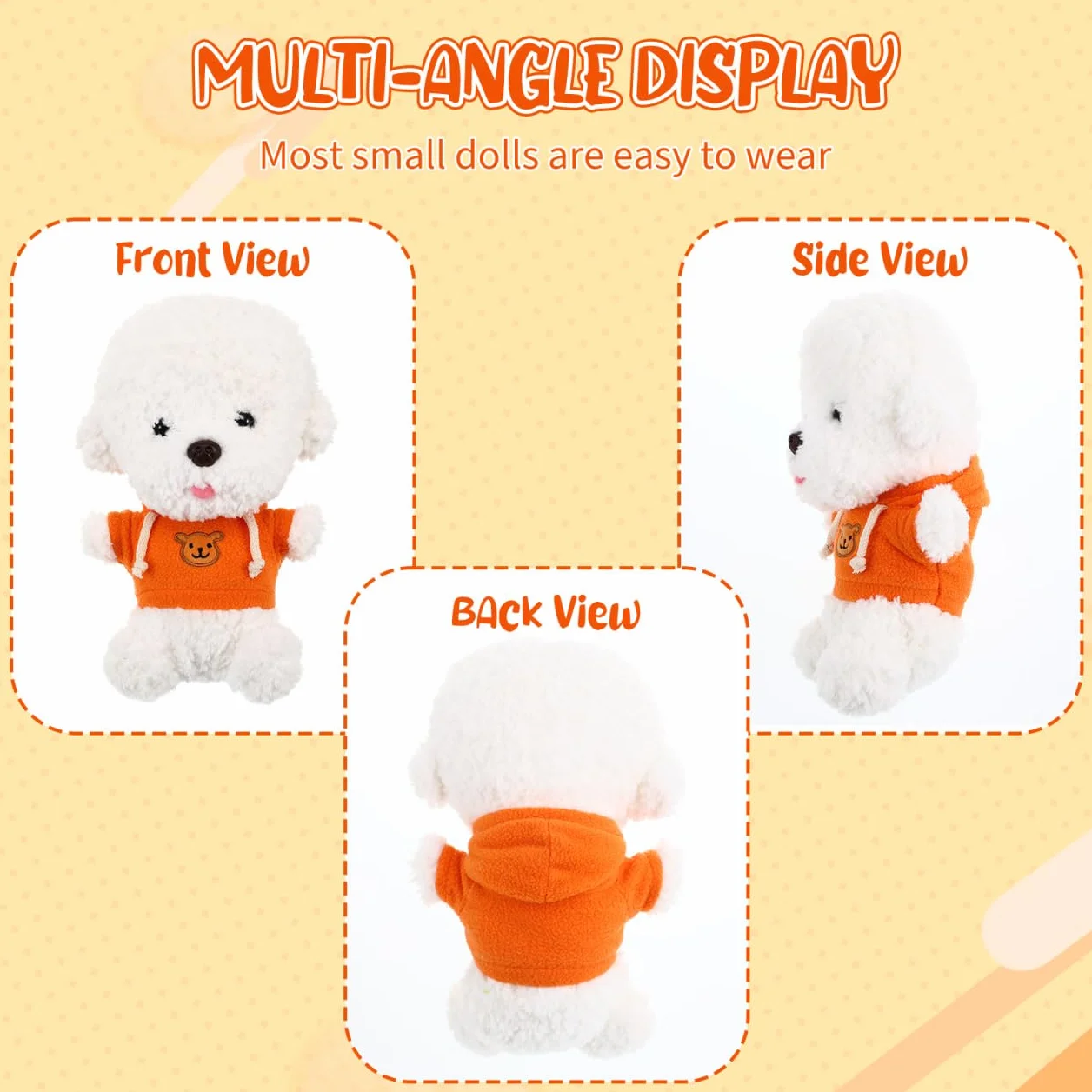 ERINGOGO Vêtements De Poupée Ours en Peluche 2 Pièces Sweat À Capuche Costume Accessoires