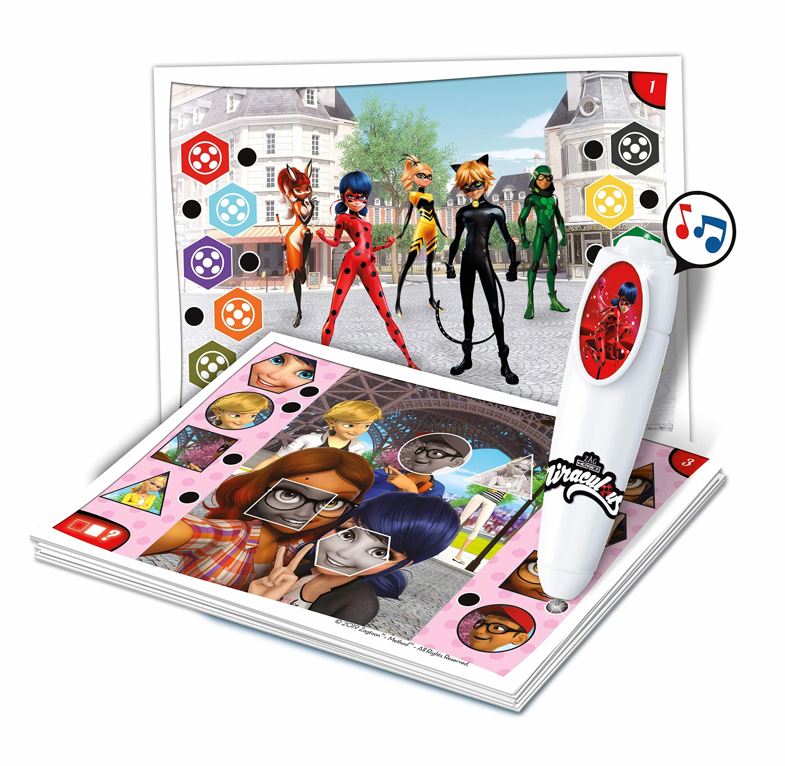 Clementoni Quizzy Miraculous Jeu Educatif Enfants 3-6 Ans Stylo Interactif 24 Activités 200 Quiz