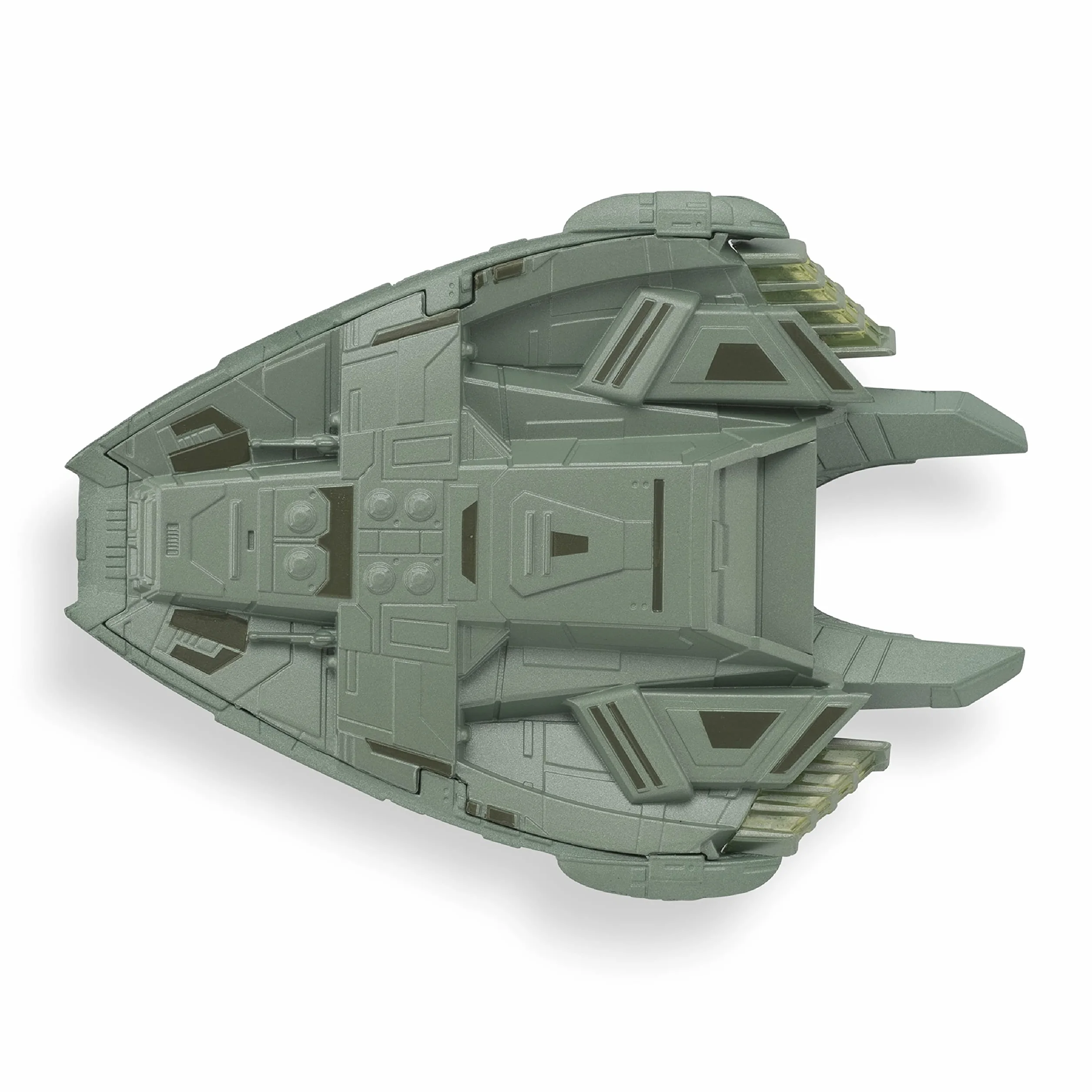 Eaglemoss Star Trek Starships Klingon Goroth Vaisseau Spatial Fonte Peinte à la Main Gris Noir