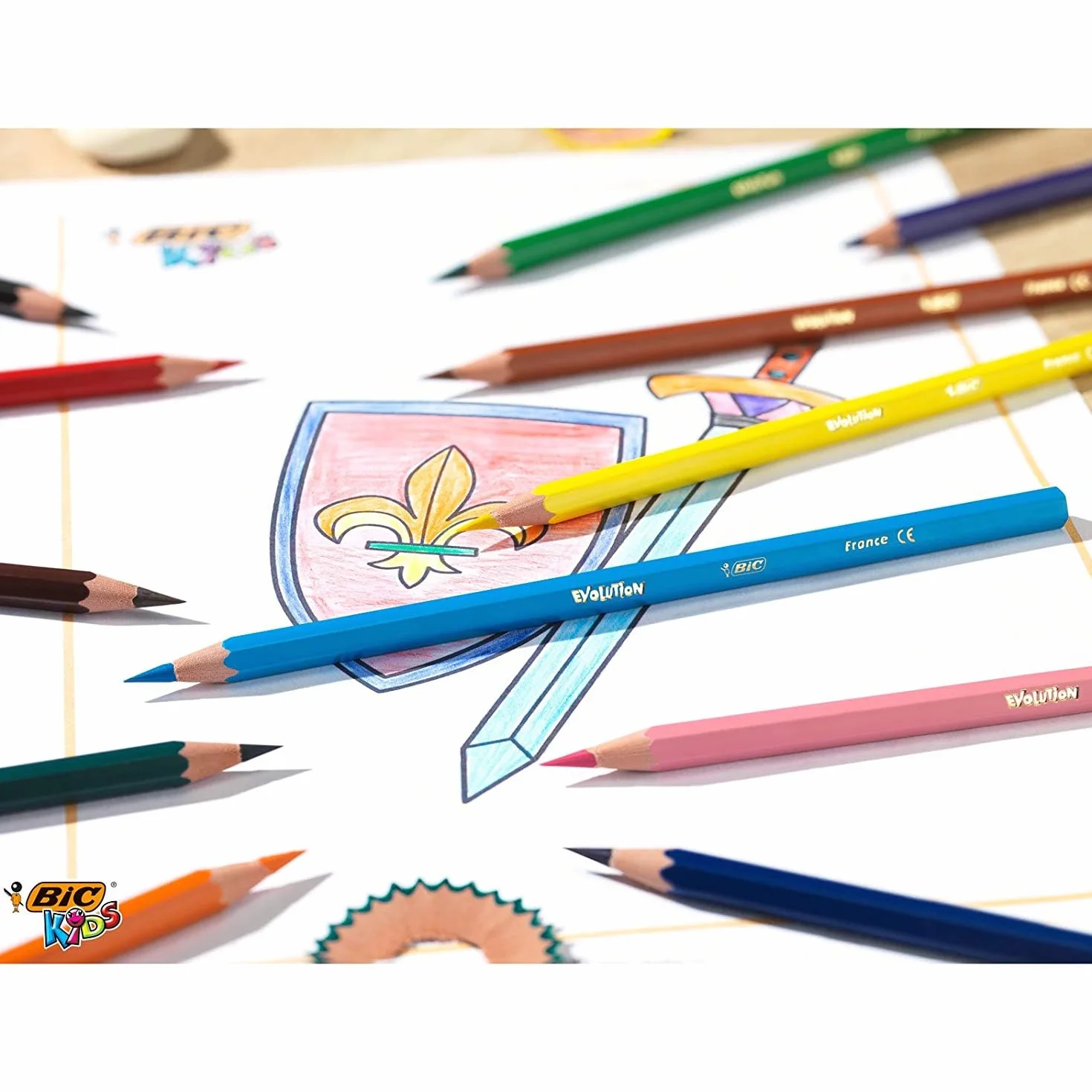 Bic Kids Evolution Ecolutions Crayons De Couleur, 12 unités