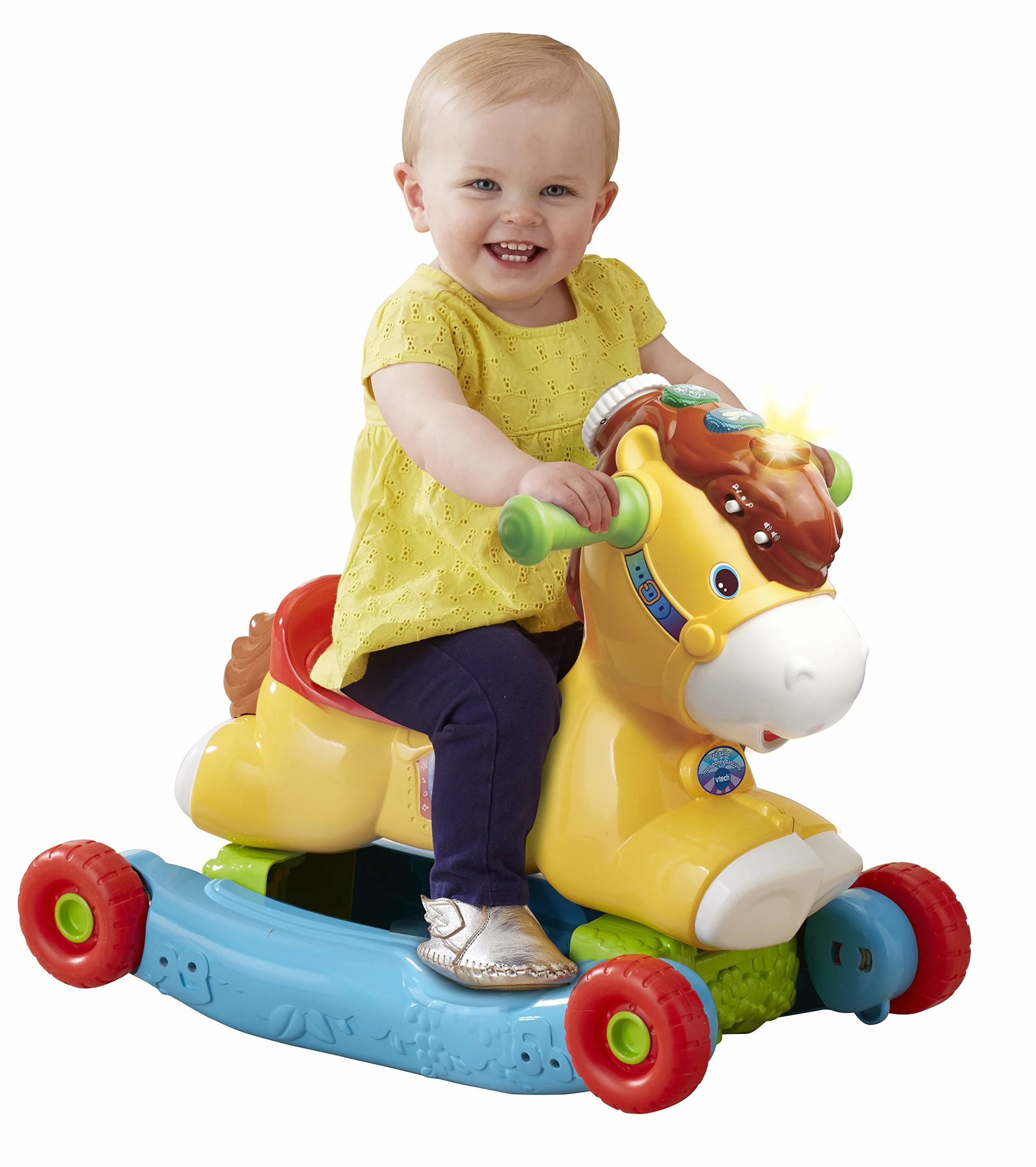 VTech P'tit Galop Mon Poney Basculo Cheval à Bascule Interactif Jouet d'Activité Éveil Musical Cadeau Bébé 1 an