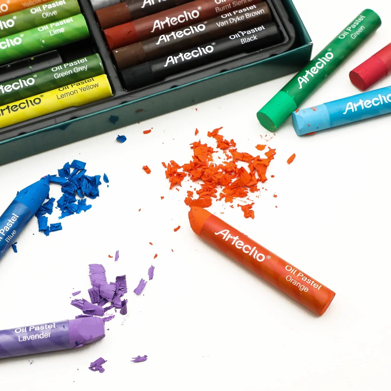 Artecho Lot de 48 pastels à l'huile doux pour peinture artistique et dessin
