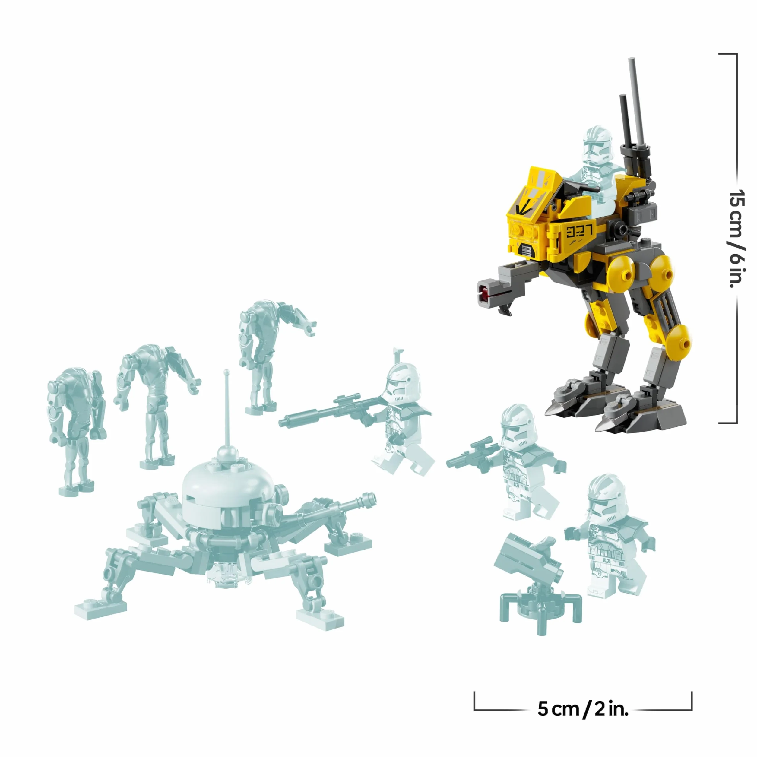LEGO Star Wars 75431 La Revanche des Sith Pack de Combat du 327ème Corps d'Armée - 4 Minifigurines, 3 Droïdes de Combat & 1 AT-RT