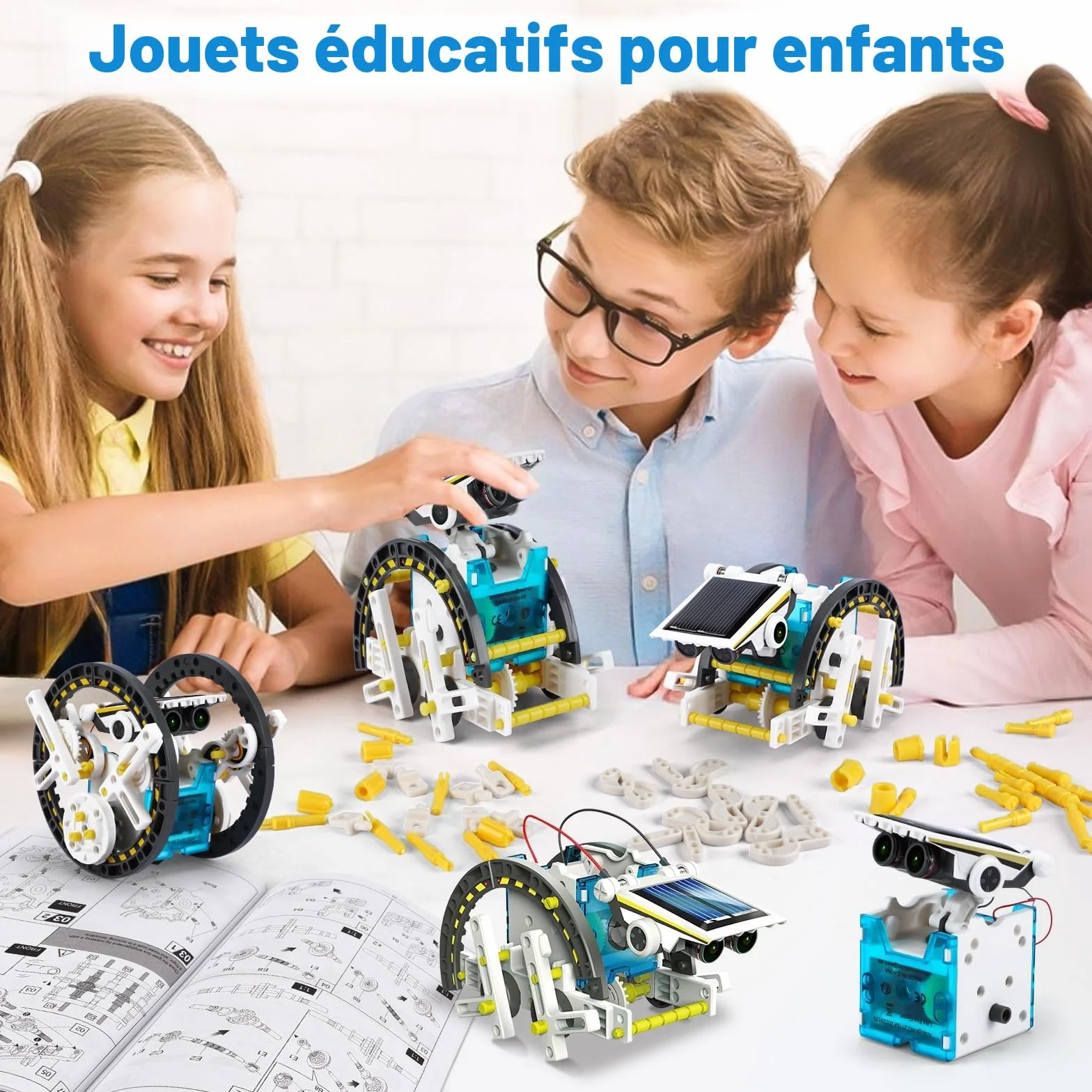 Robot Solaire 13 en 1, Jouet de Construction Éducatif pour Enfants 10-14 Ans