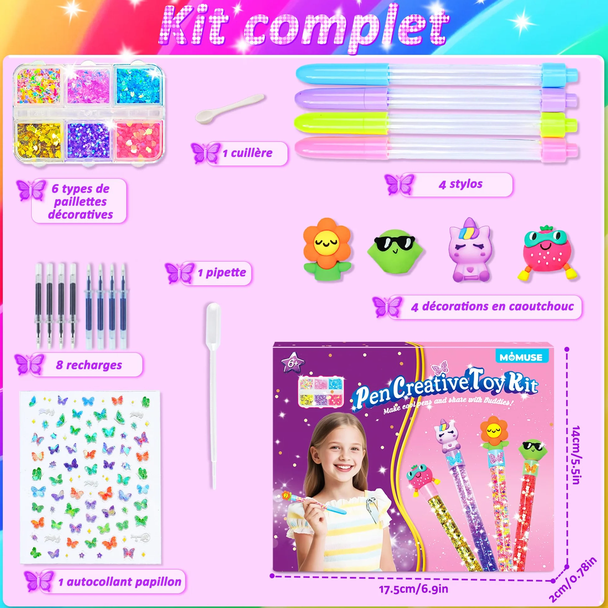 MOMUSE Fabrique à Stylo Cadeau Fille 6-12 Ans Atelier Créatif Enfant Activité Manuelle