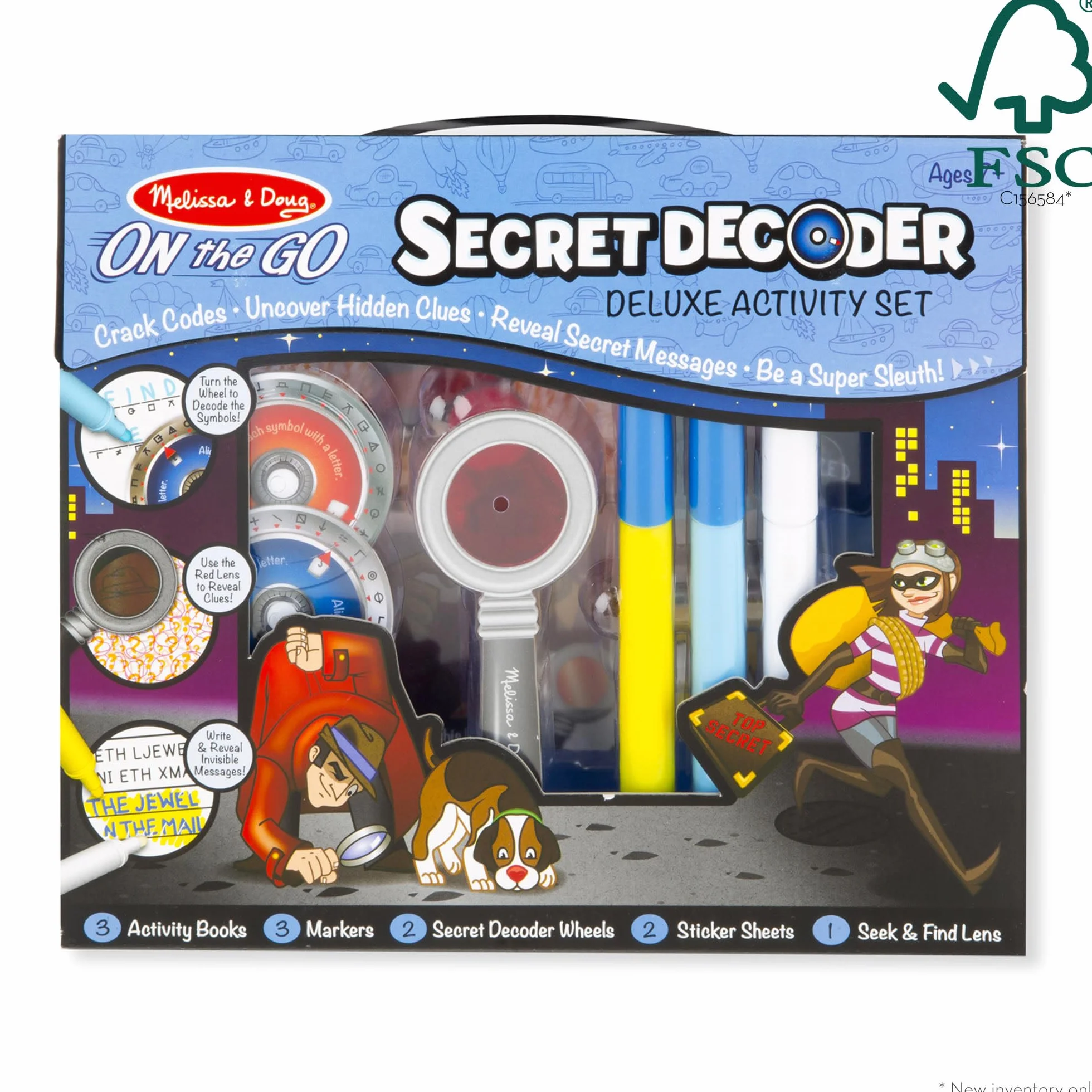 Melissa & Doug Kit De Détective 50 Activités Codes Enigmes Mystères Jeu Imitation Jouet En Bois
