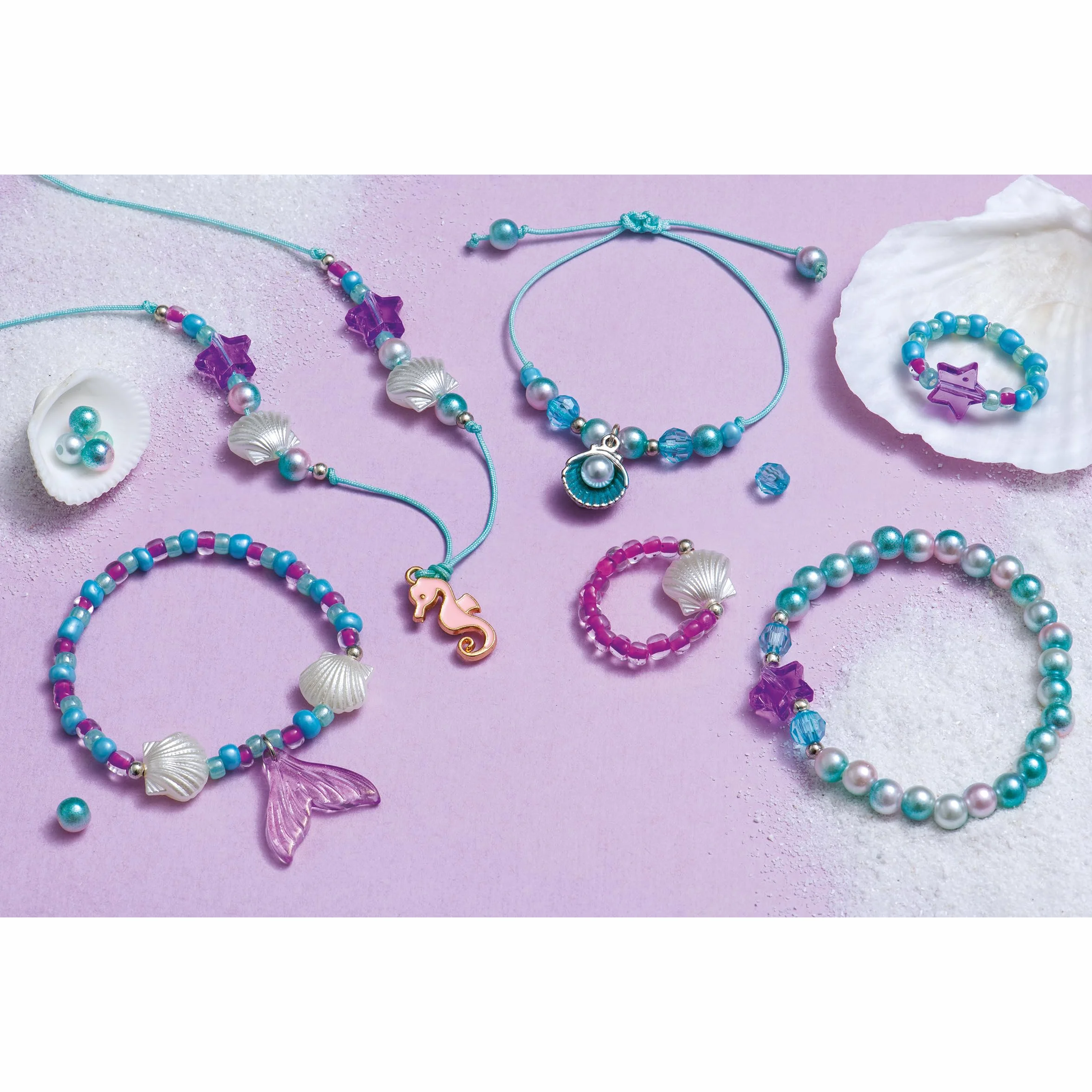 Janod Kit Loisir Créatif Enfant 6 Bijoux Sirènes Motricité Fine Concentration Dès 6 Ans