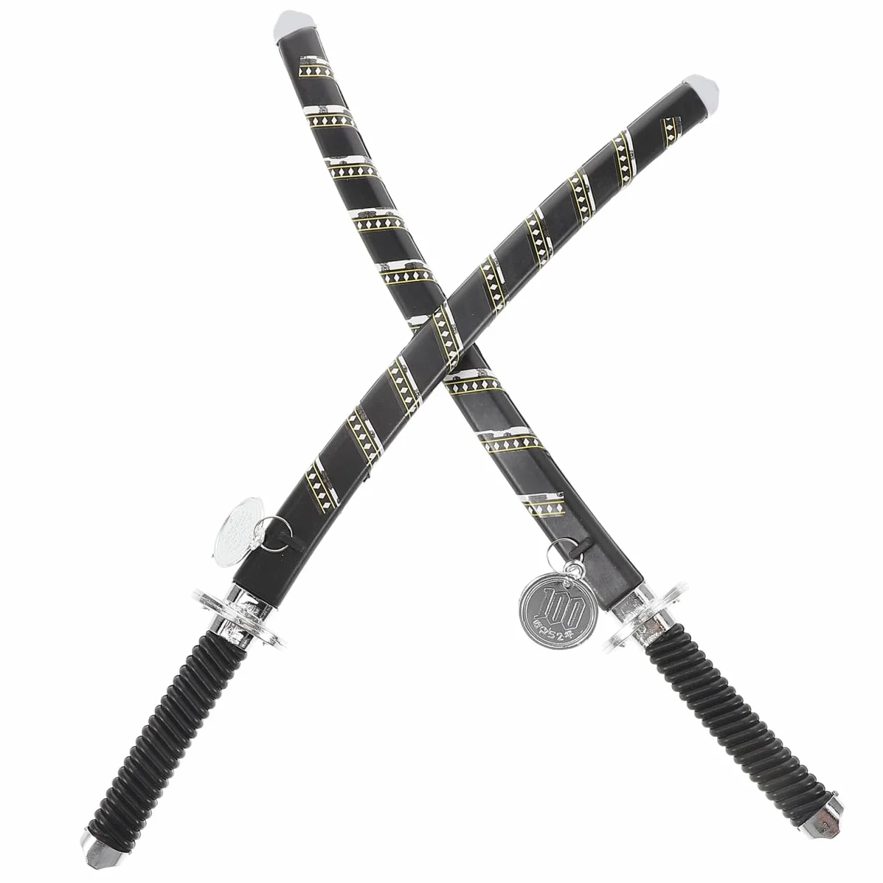 IMIKEYA Katana Cosplay Plastique Noir Lot De 2 Accessoire Jeux De Rôle Fêtes