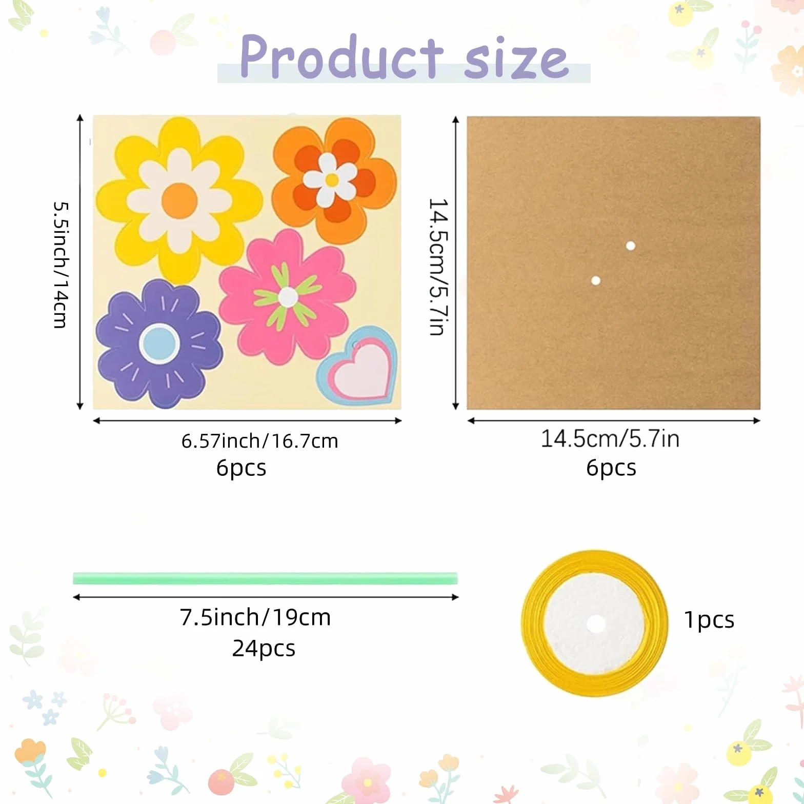 Kit d'artisanat de fleur pour enfants, bricolage pour fête des mères, bouquet de fleurs à faire soi-même, filles 4-9 ans