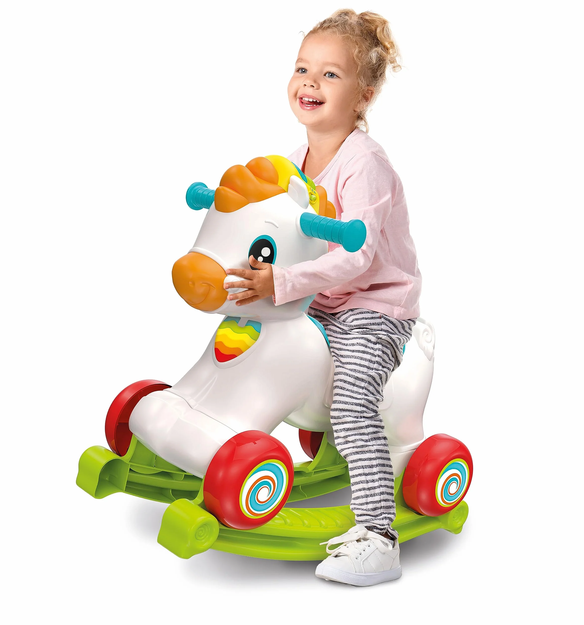 Clementoni Porteur Cheval Mahé Jeu Éducatif 3 en 1 Motricité Langage Émotion