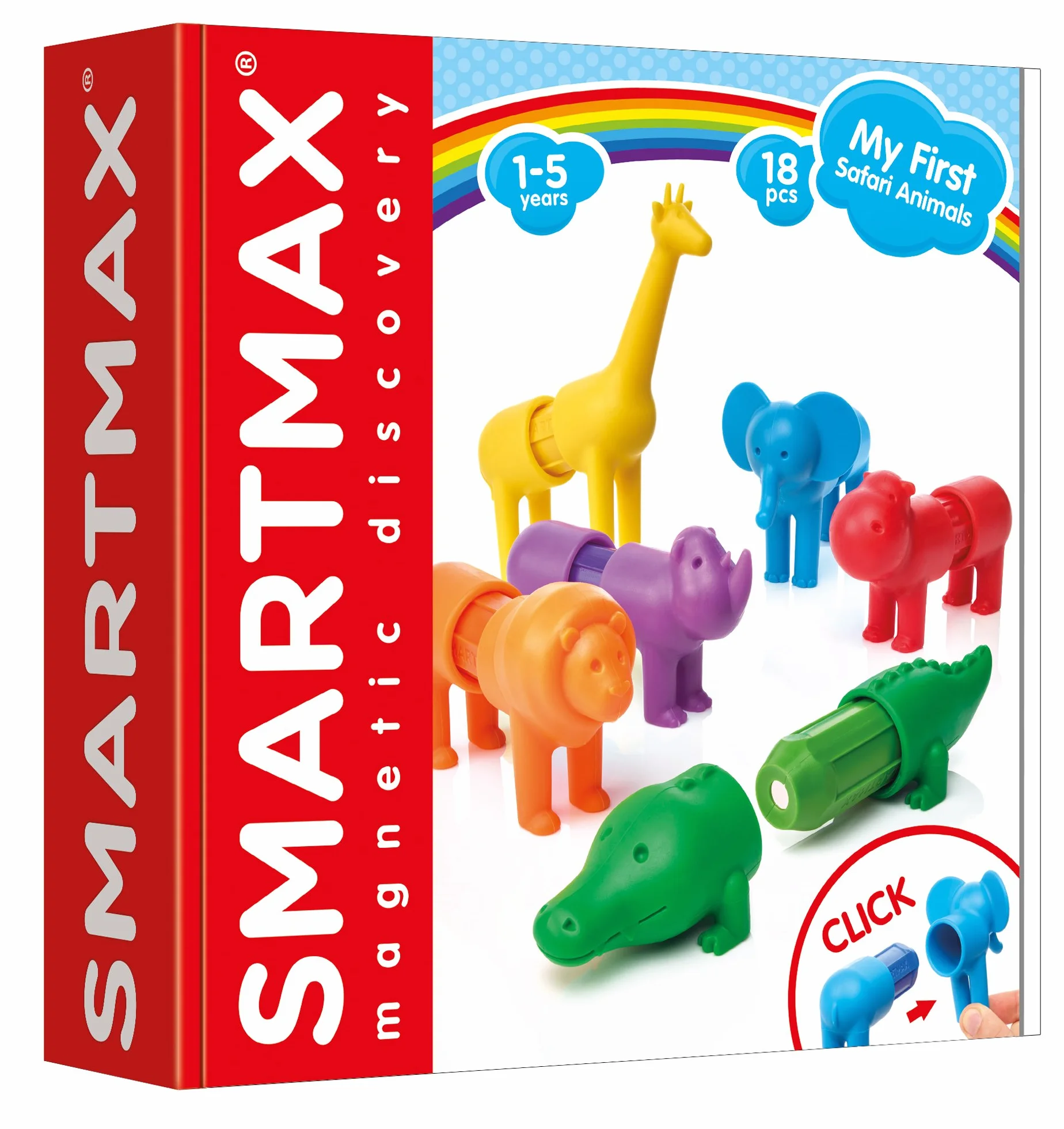 Smartmax Animaux My First Safari Animals Jeux Educatif 1-5 Ans Jeux De Construction Magnetique