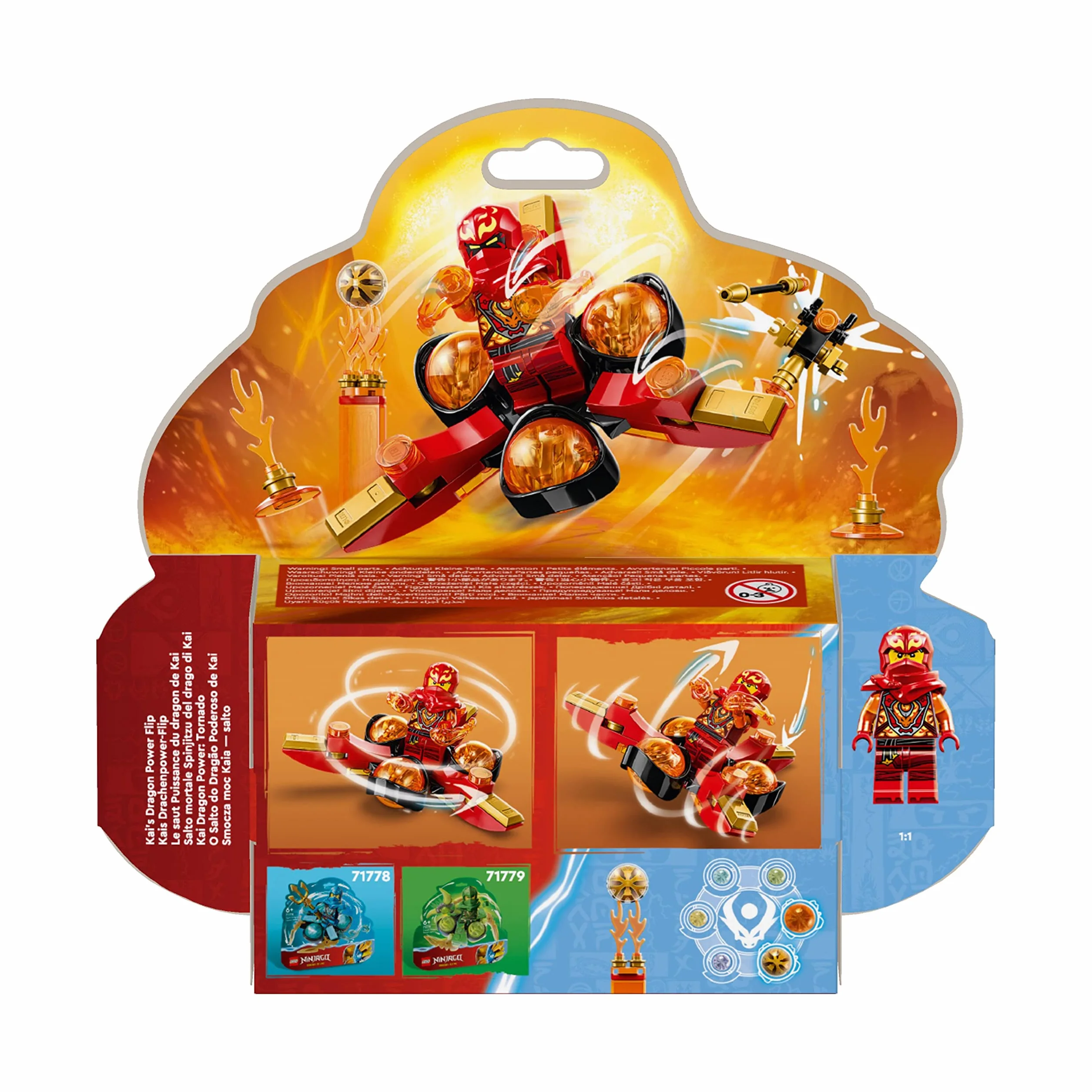 LEGO 71777 Ninjago Le Salto Spinjitzu Le Pouvoir du Dragon de Kai Jouet Toupie Ninja pour Enfants Dès 6 Ans