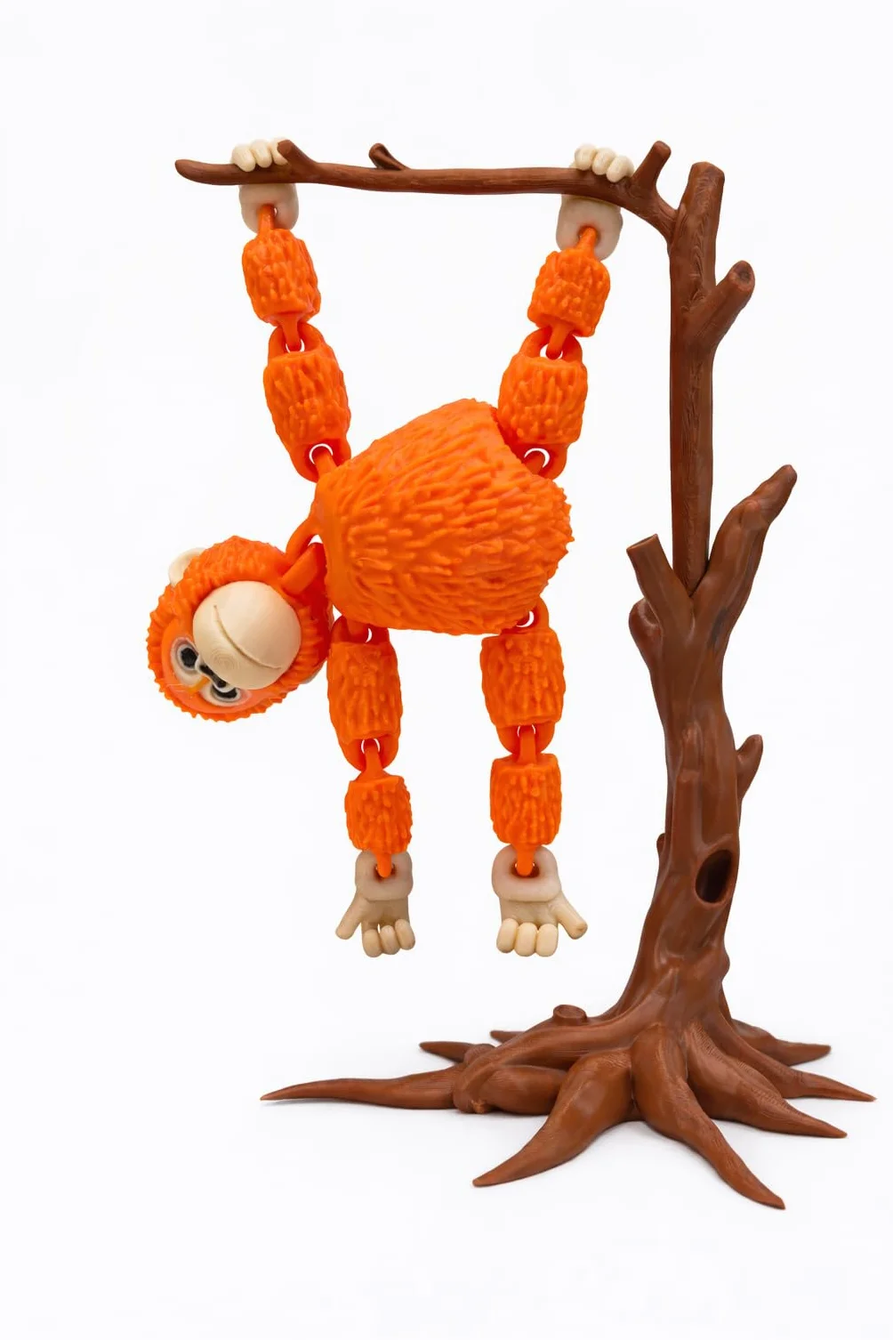 Figurine articulée Singe Punch The Monkey avec Arbre Support - Cadeau émotionnel Symbole d'amour