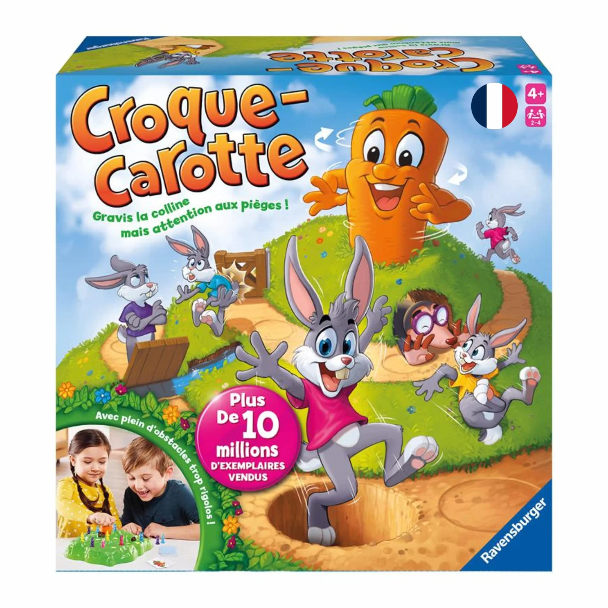 Ravensburger Croque Carotte Jeu de Société Rigolo 2-4 Joueurs dès 4 Ans Course de Lapins