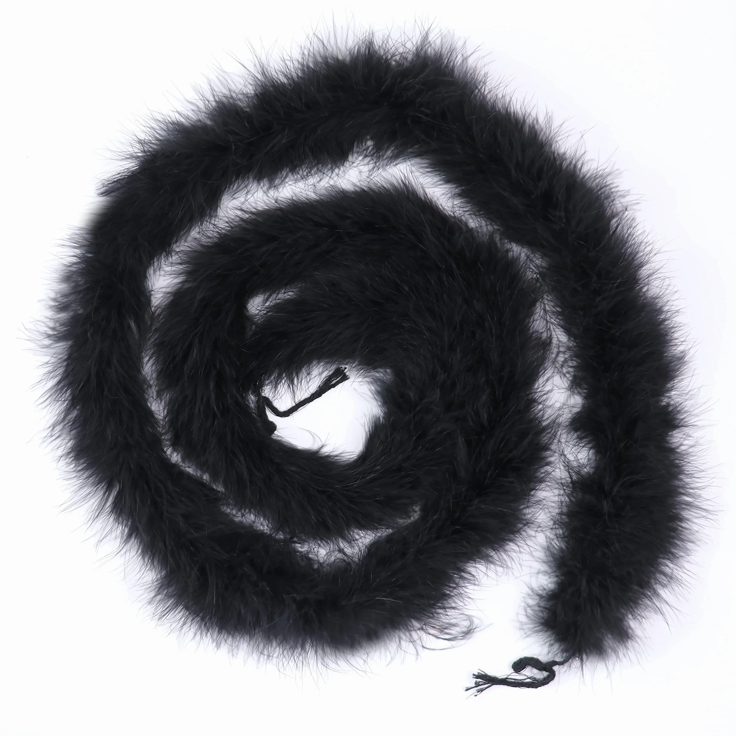 Boa en plumes de marabout noir 1.8m 22g pour décoration mariage Noël travaux manuels