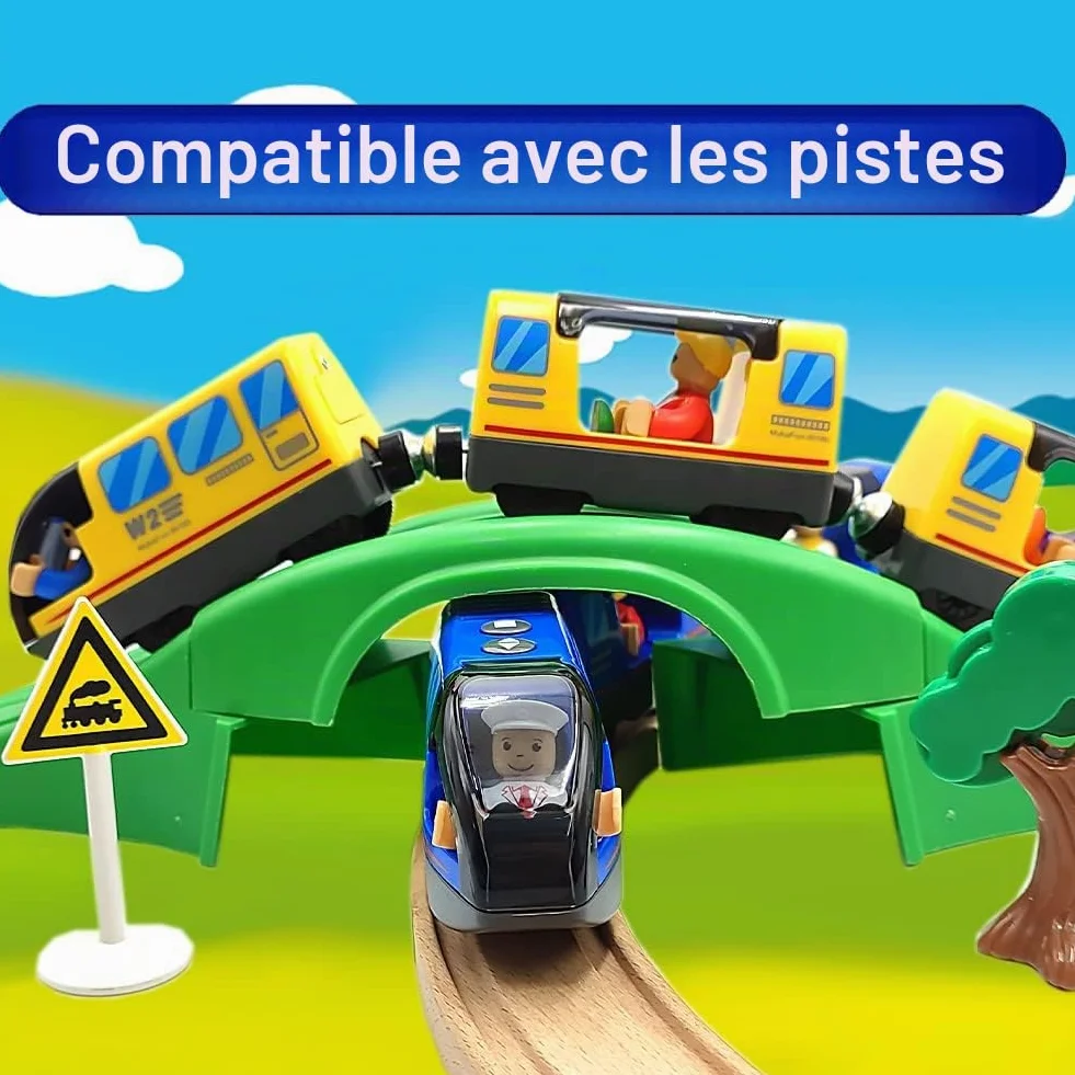 TOPLIVING Train à Piles Connexion magnétique Jouet de Train Enfants 3-5 Ans
