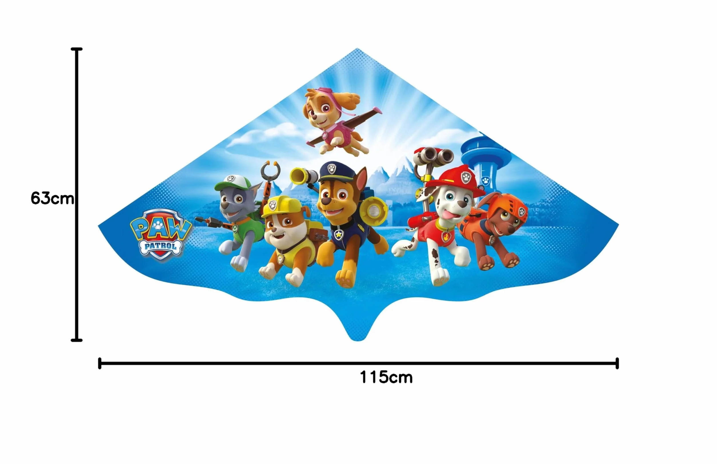 Paul Günther Cerf-Volant Paw Patrol Enfant 115x63 cm Une Corde Film PE